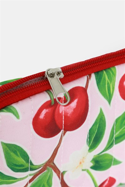 Üçgen Makyaj Çantası Kiraz