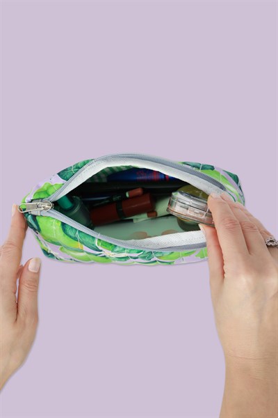 Üçgen Makyaj Çantası Limon