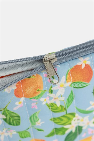 Üçgen Makyaj Çantası Portakal