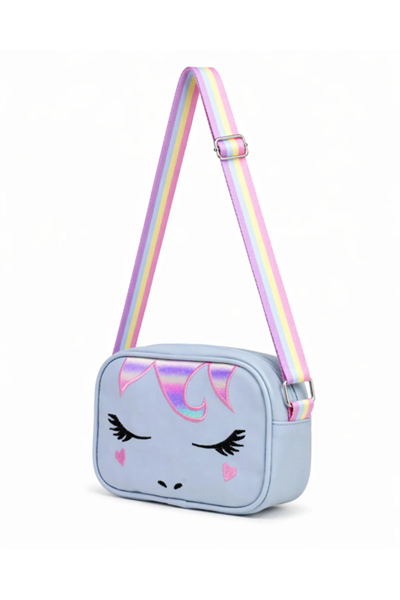 Unicorn Nakışlı Kız Çocuk Çantası, Çocuk Omuz Çantası, Unicorn Çanta