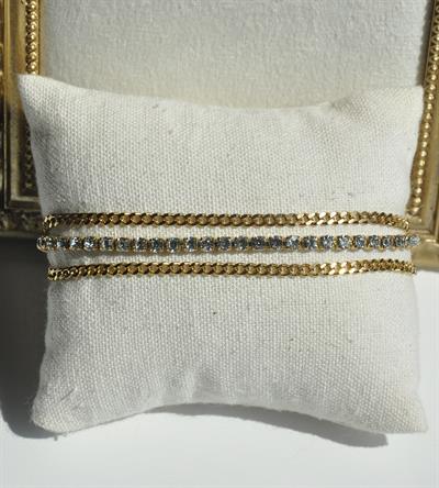 celik-gold-renk-tasli-uclu-bileklik
