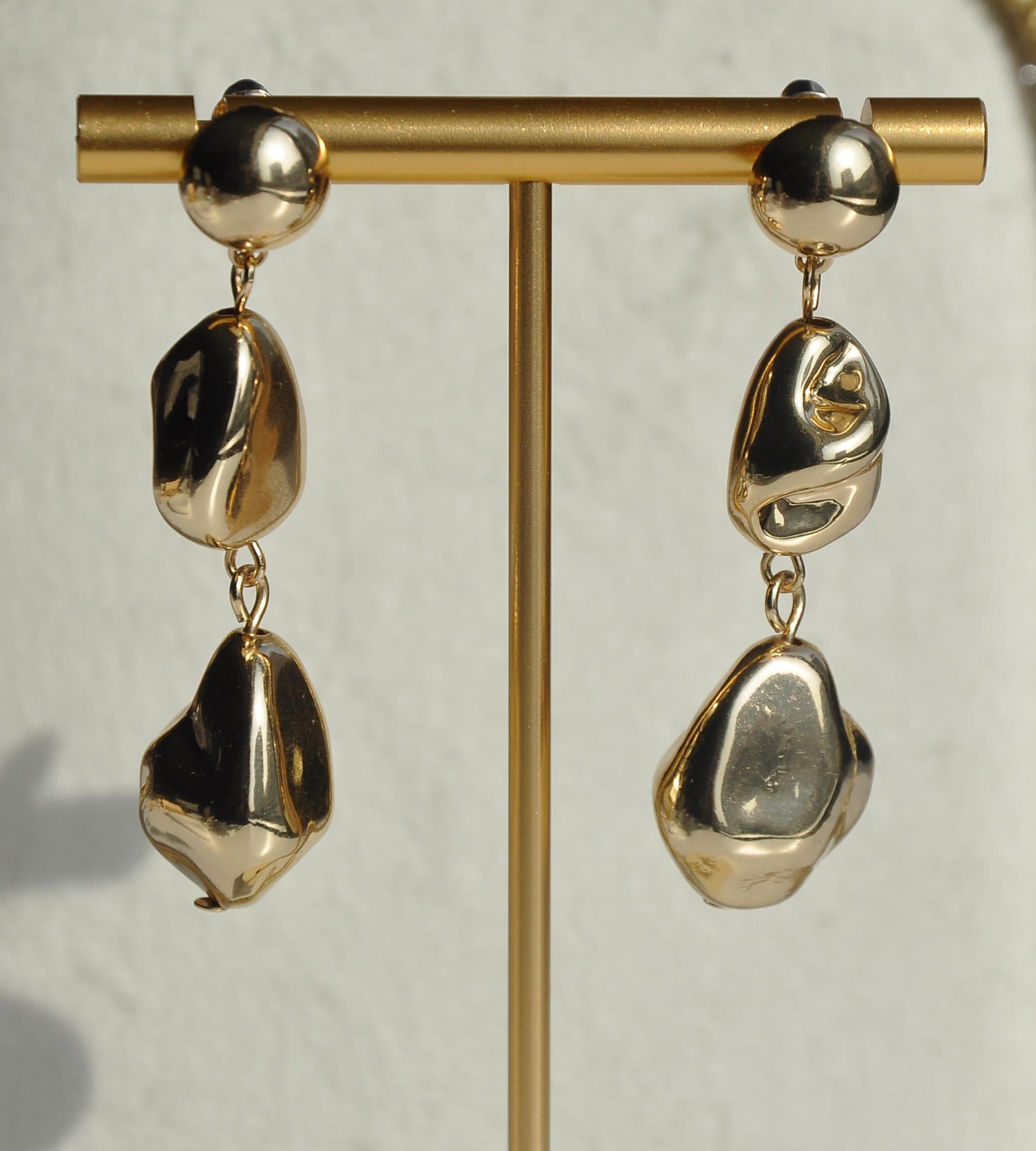 Gold pirinç küpe