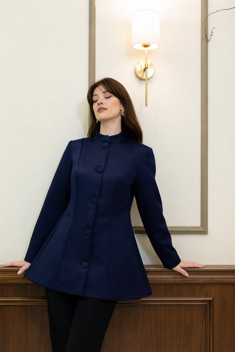 LUNEA PEPLUM CEKET - LACİVERT
