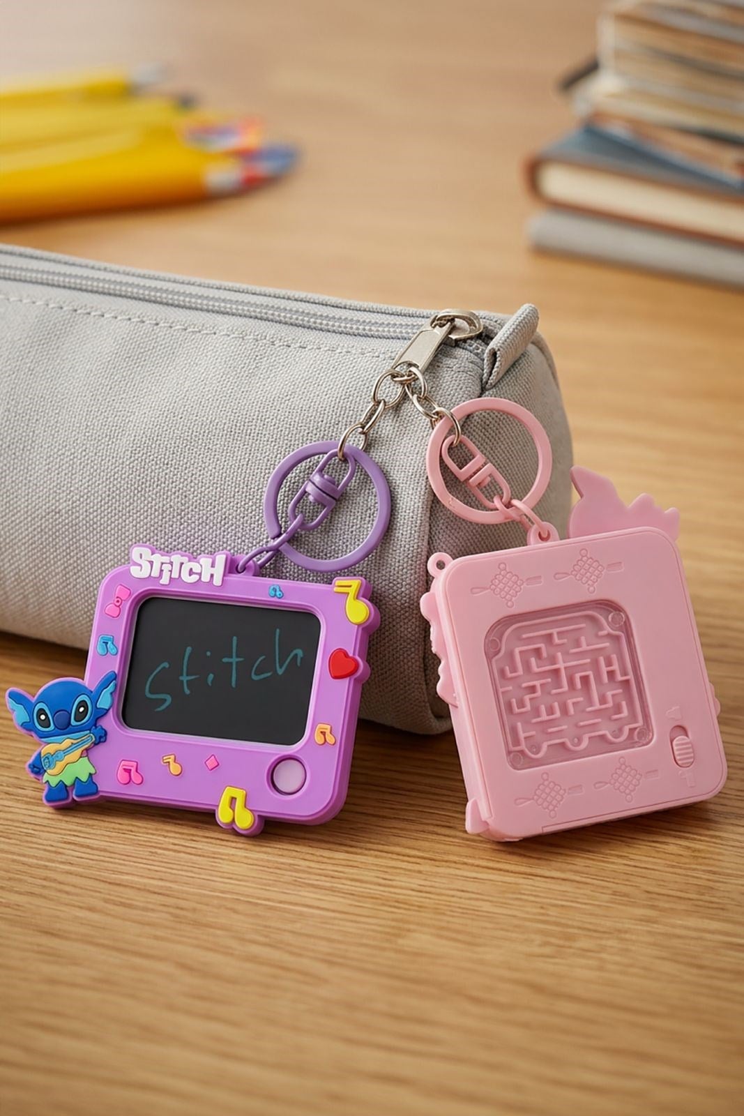 10X7 Cm Mor Stitch Mini Tabletli Anahtarlık