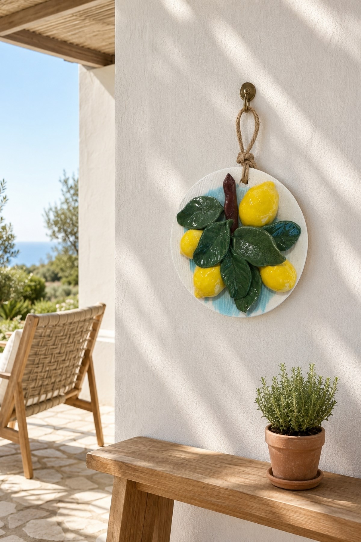 14 cm Limon Ağacı Seramik Duvar Panosu