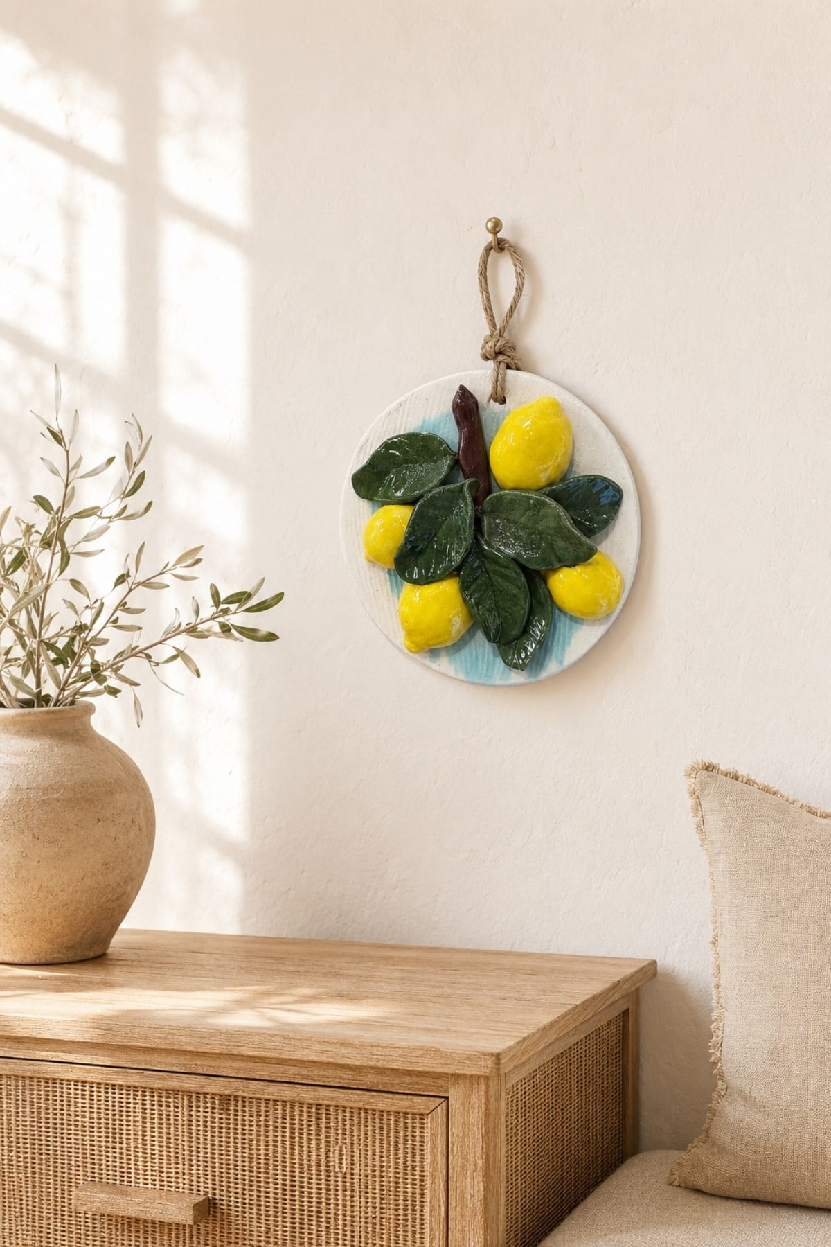 14 cm Limon Ağacı Seramik Duvar Panosu