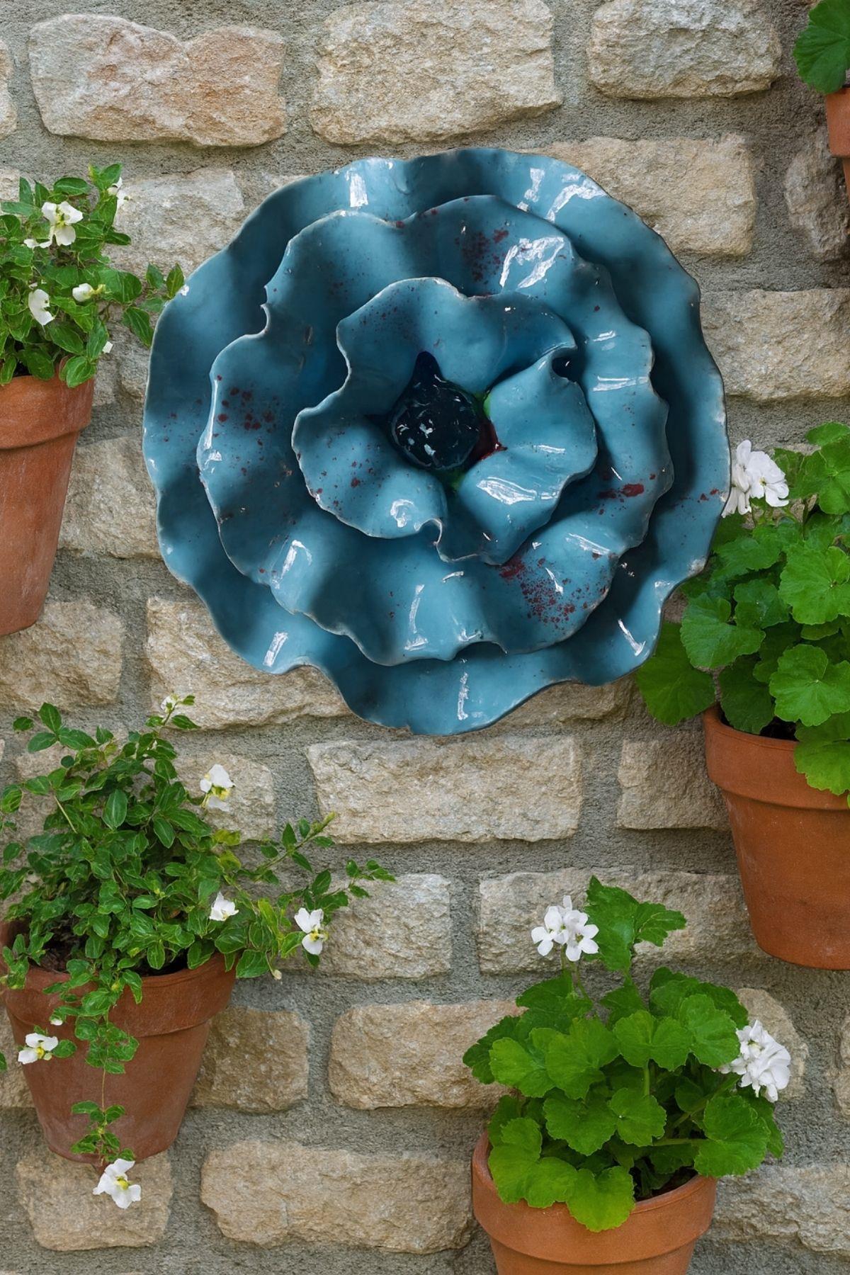 18 CM Mavi L Duvar Çiçeği