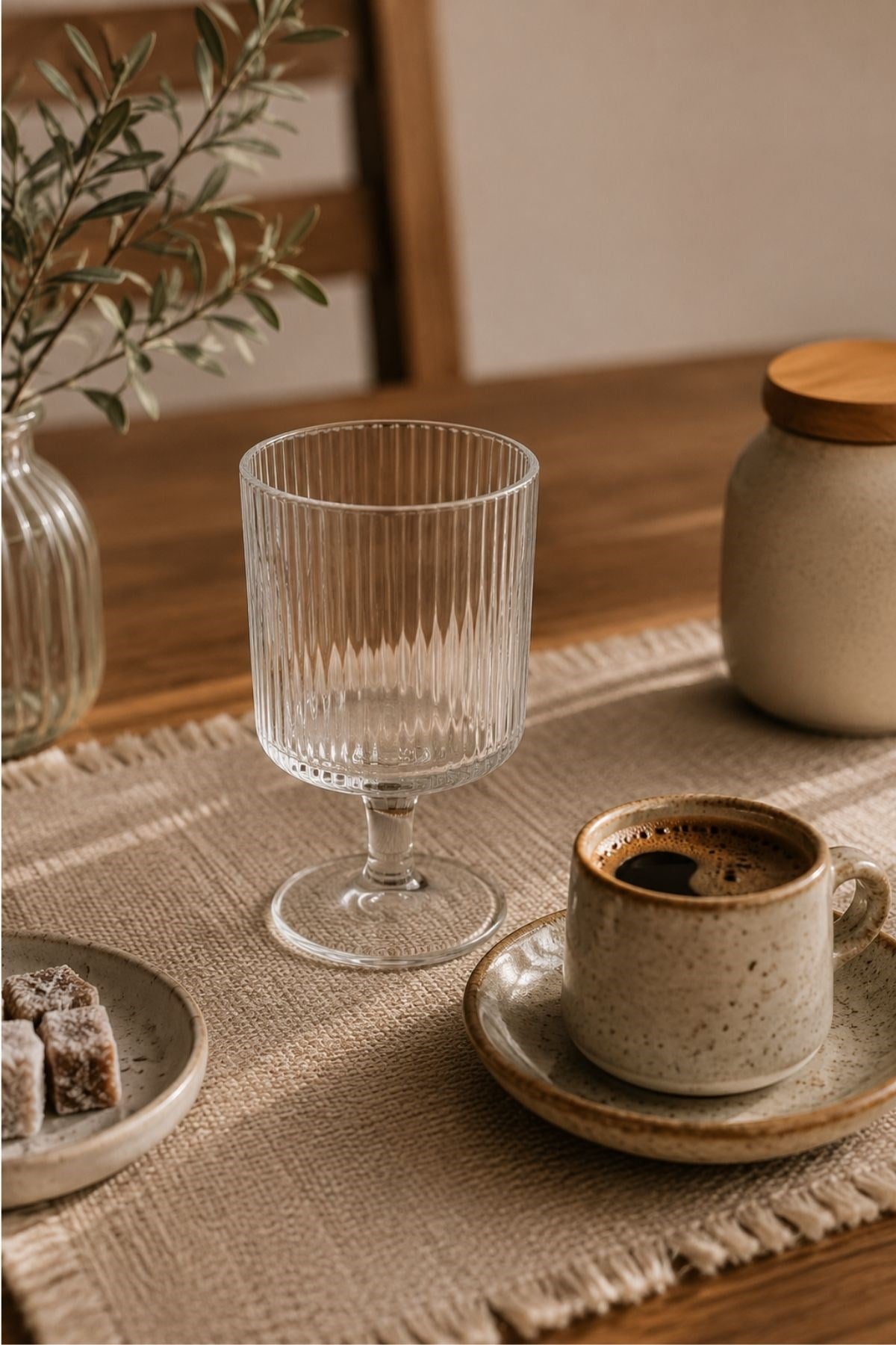 250 ML İnce Saplı Mozaik Cam Kadeh