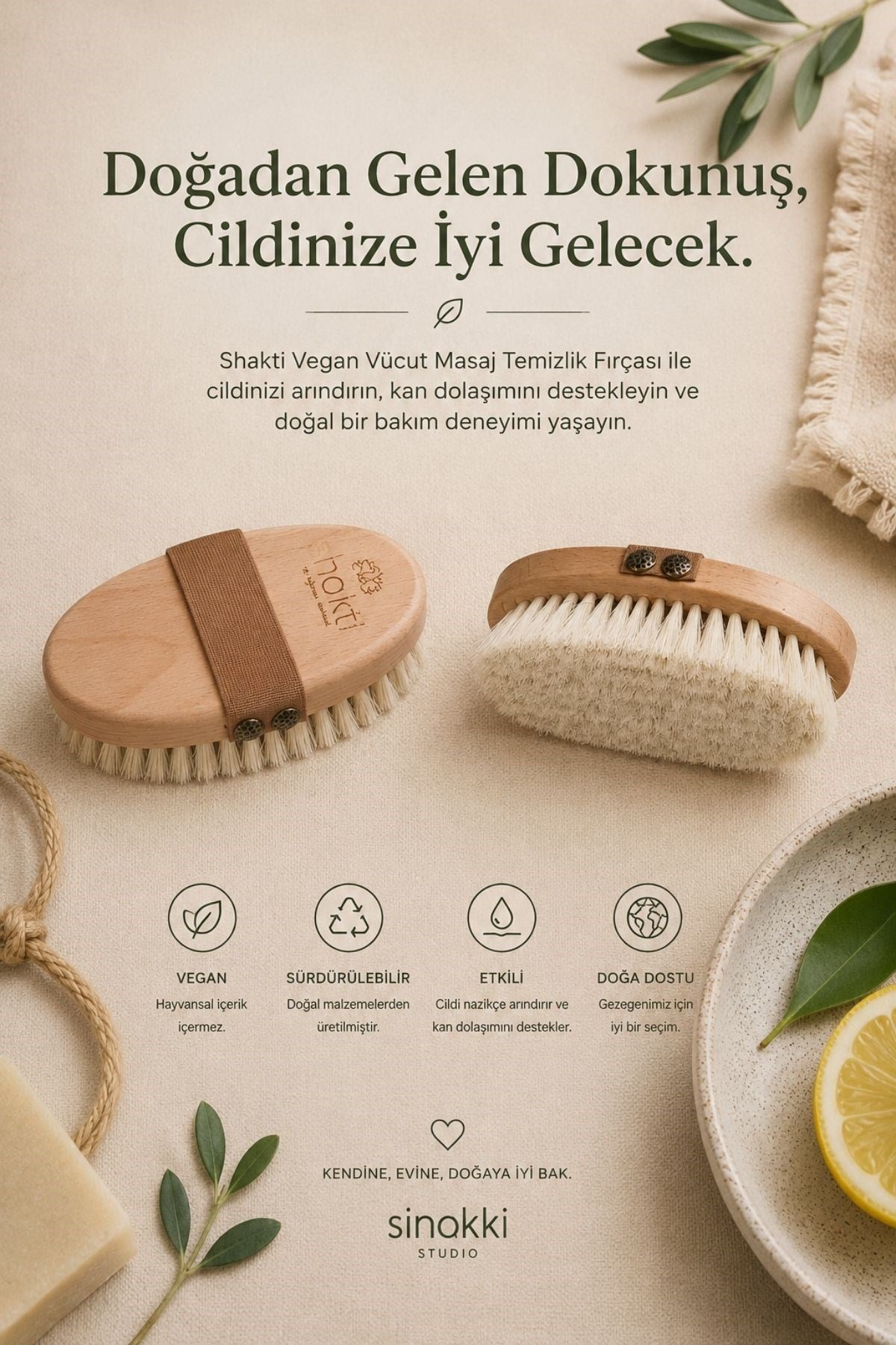 At Kılı Selülit Bakım ve Masaj Fırçası