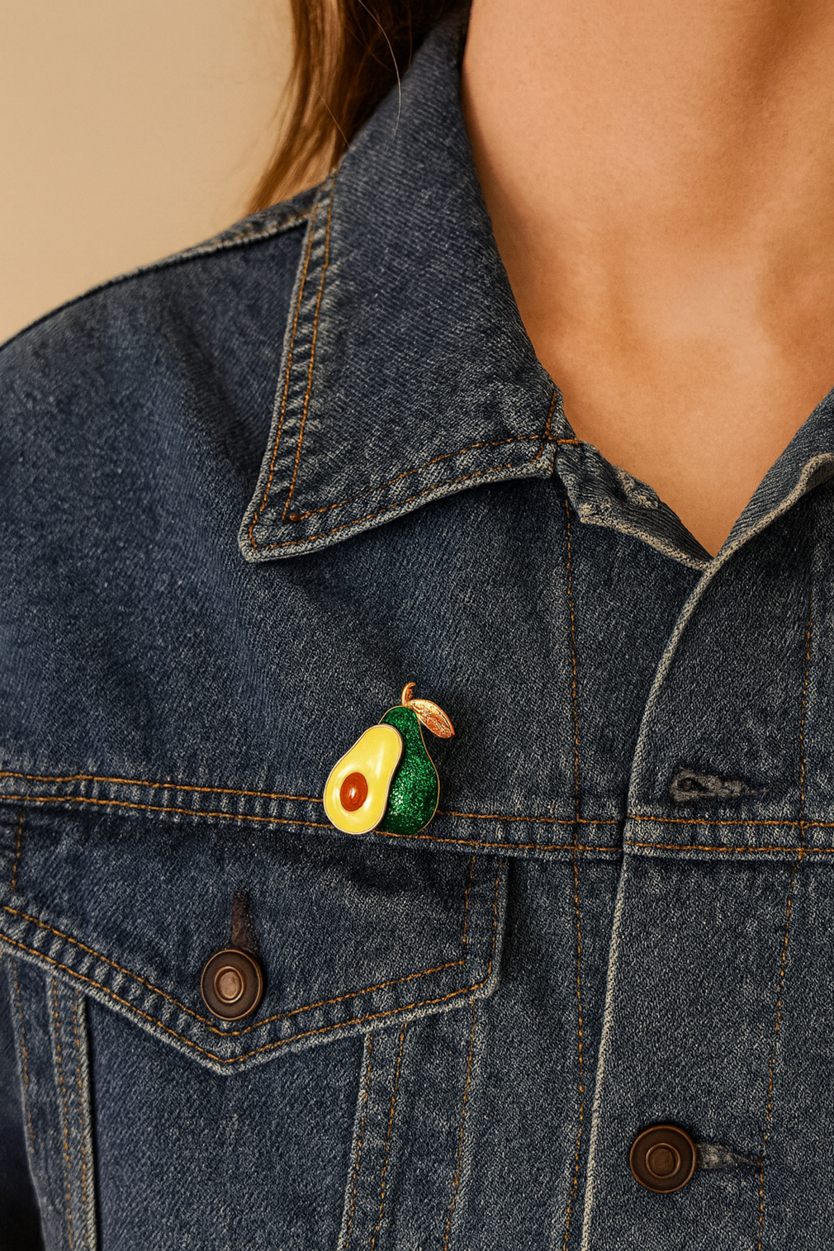 Avokado İğneli Broş