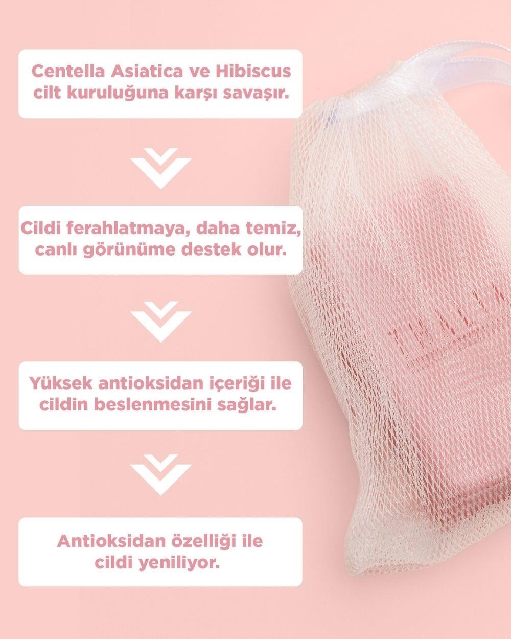 Aydınlatmaya Yardımcı Centella Asiatica & Hibiskus Özlü Lifli Sabun 140Gr