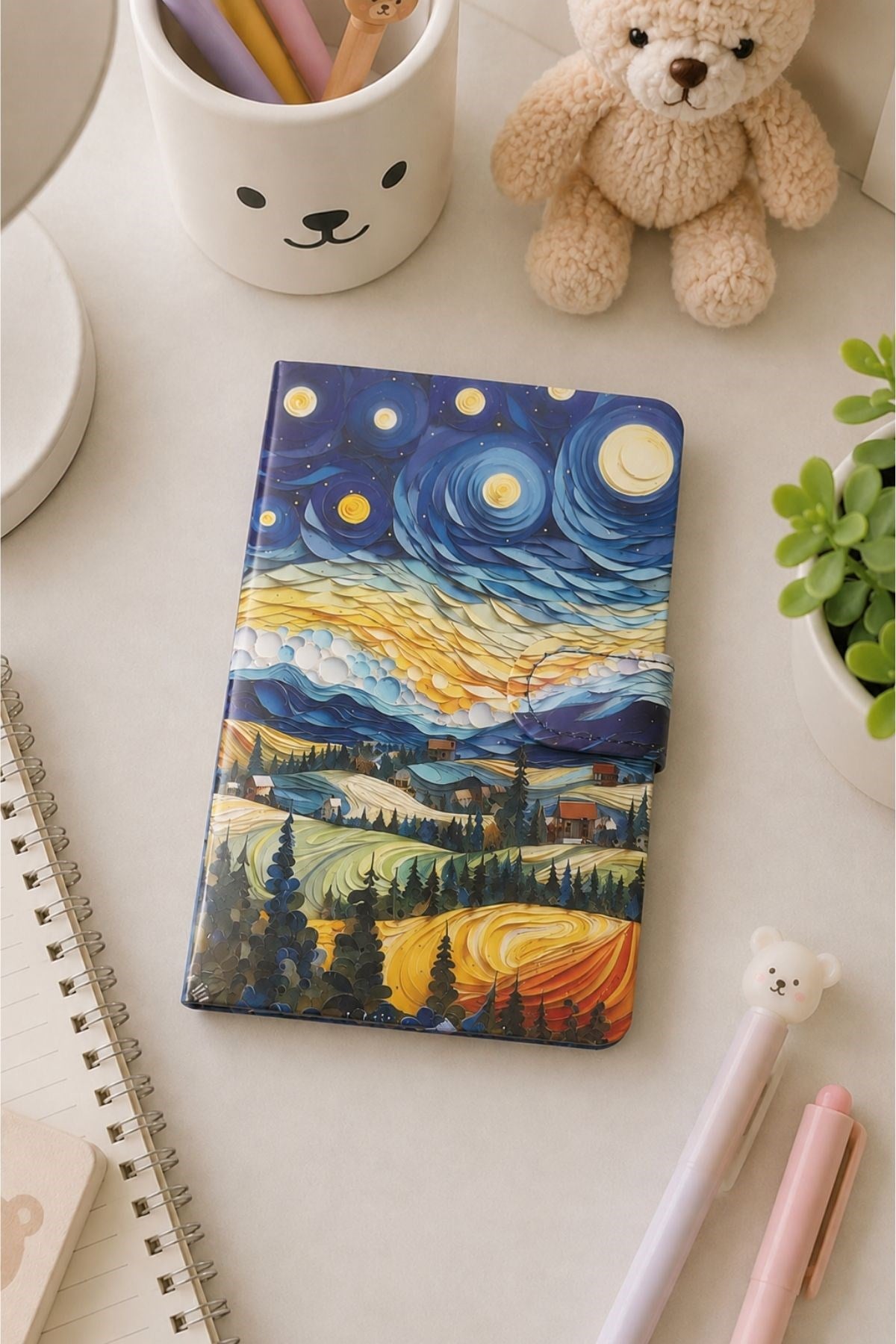 Aylı Gece Orman Defter 14 Cm