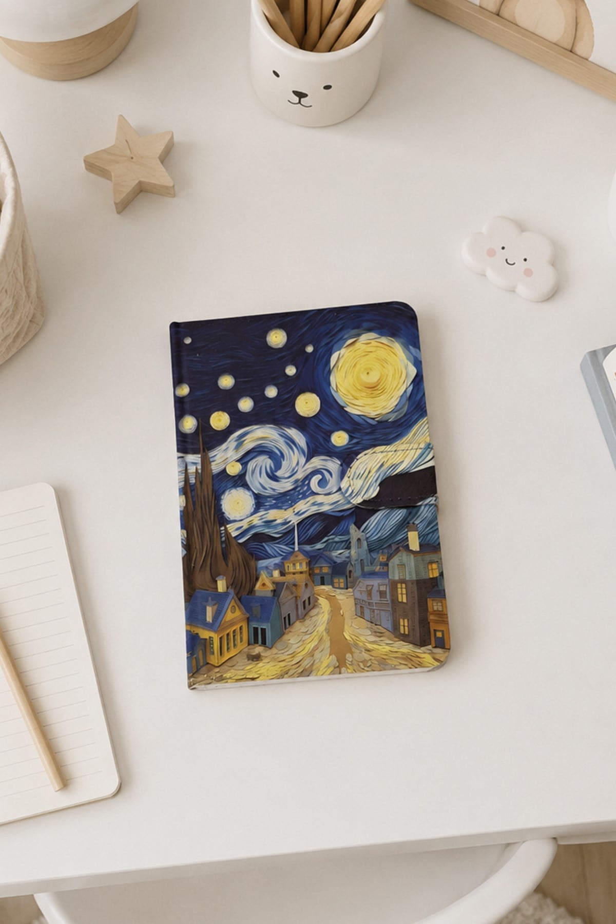 Aylı Gece Şehir Defter 14 Cm
