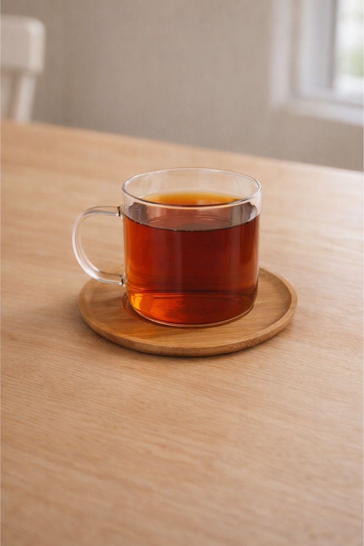 Bambu Tabaklı Cam Fincan 200 Ml