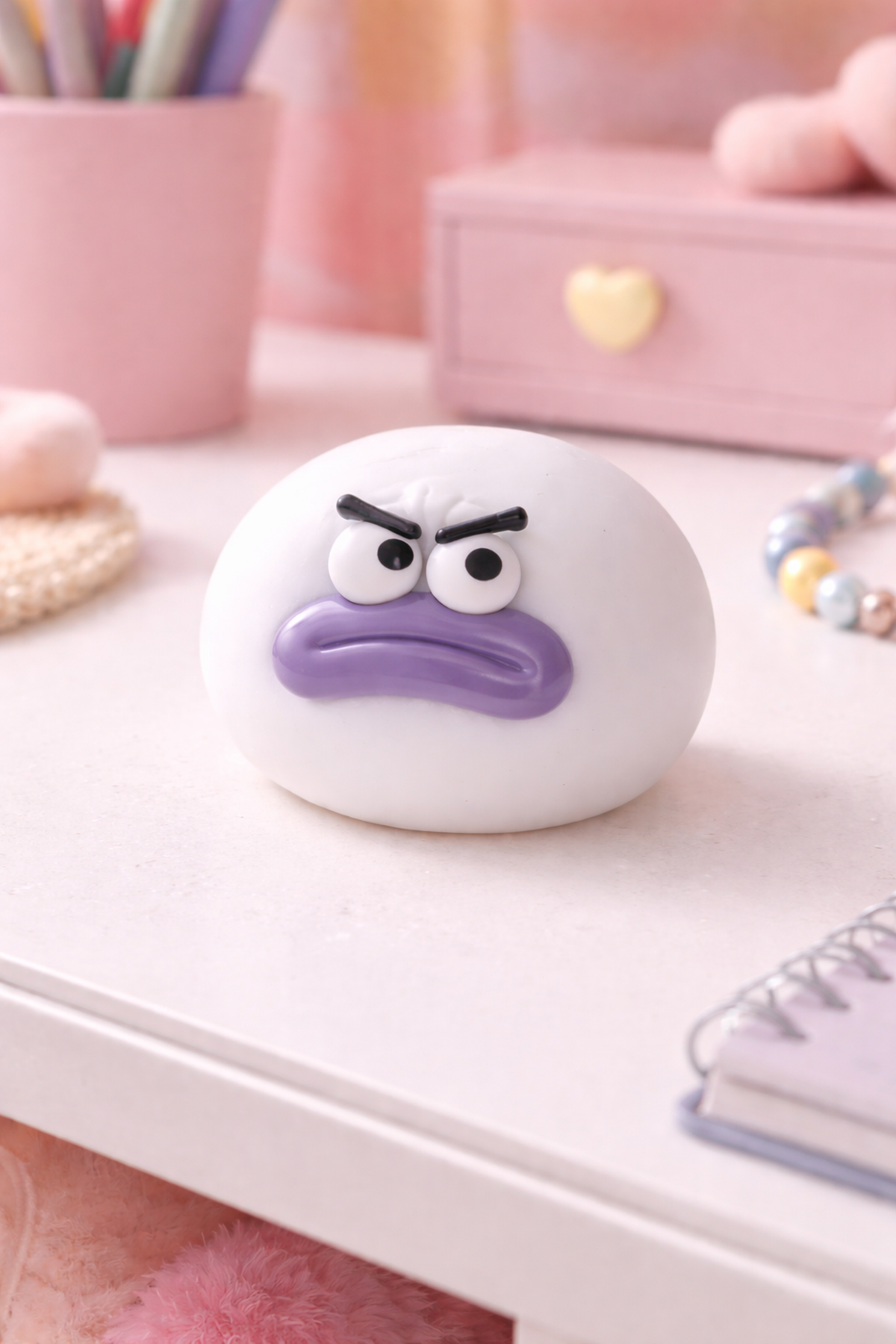 Beyaz Somurtkan Yüz Top Squishy