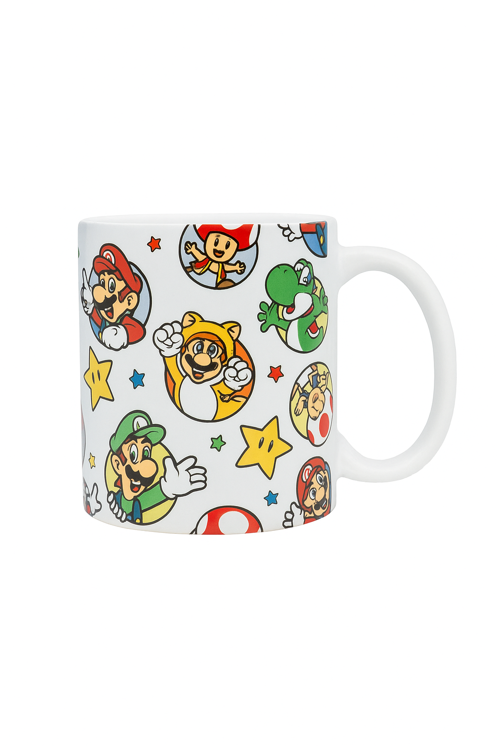 BEYAZ ZEMİN SUPER MARIO VE ARK. KUPA BARDAK