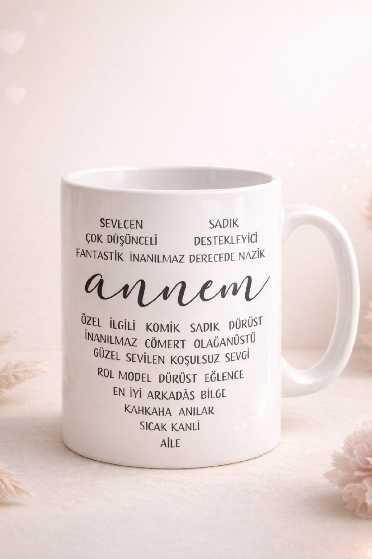 Çok Düşünceli Annem Baskılı Kupa Bardak