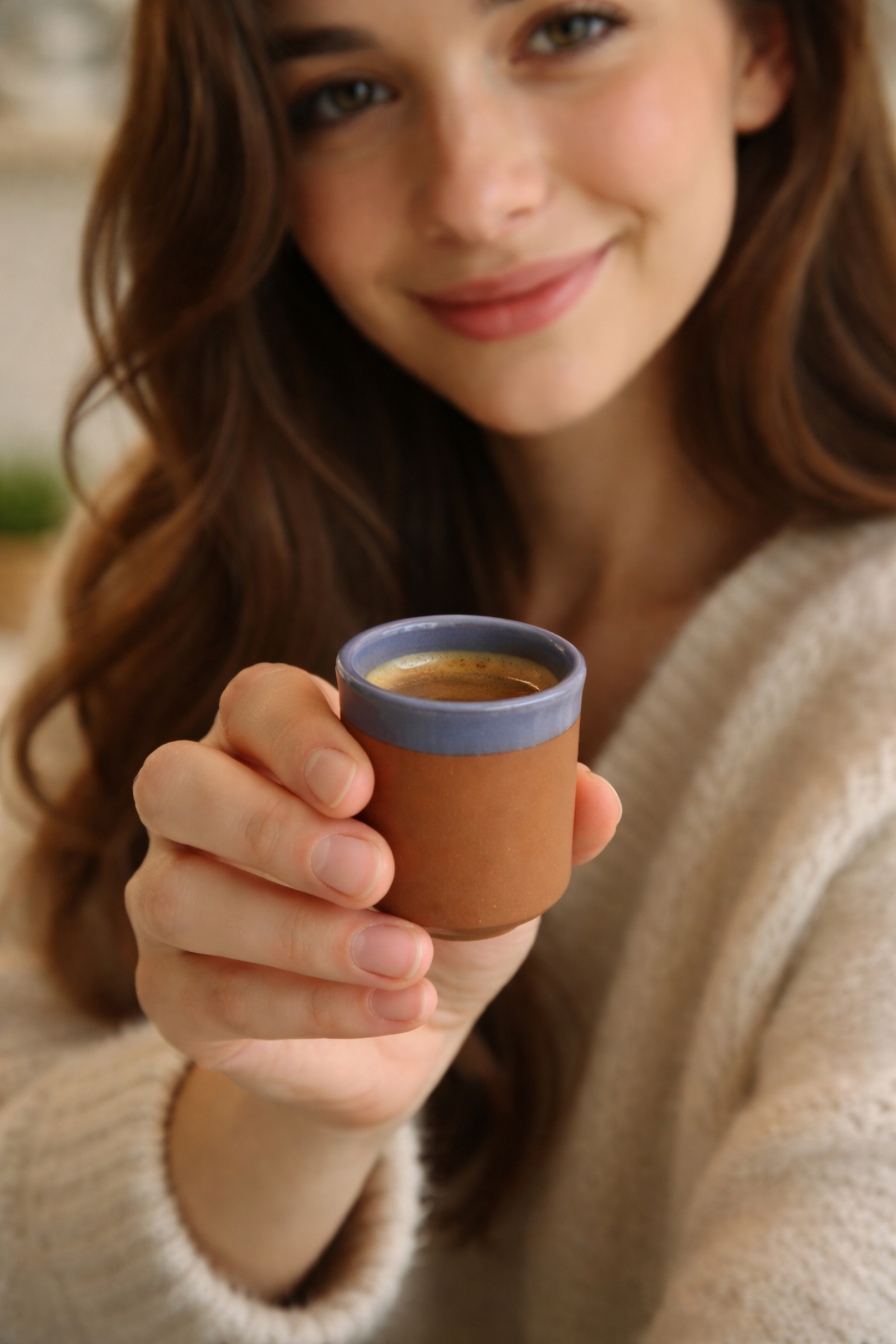 Çömlek Espresso Bardağı - Lila