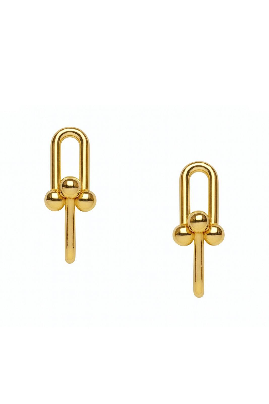 GEÇMELİ GOLD ZİNCİR KÜPE