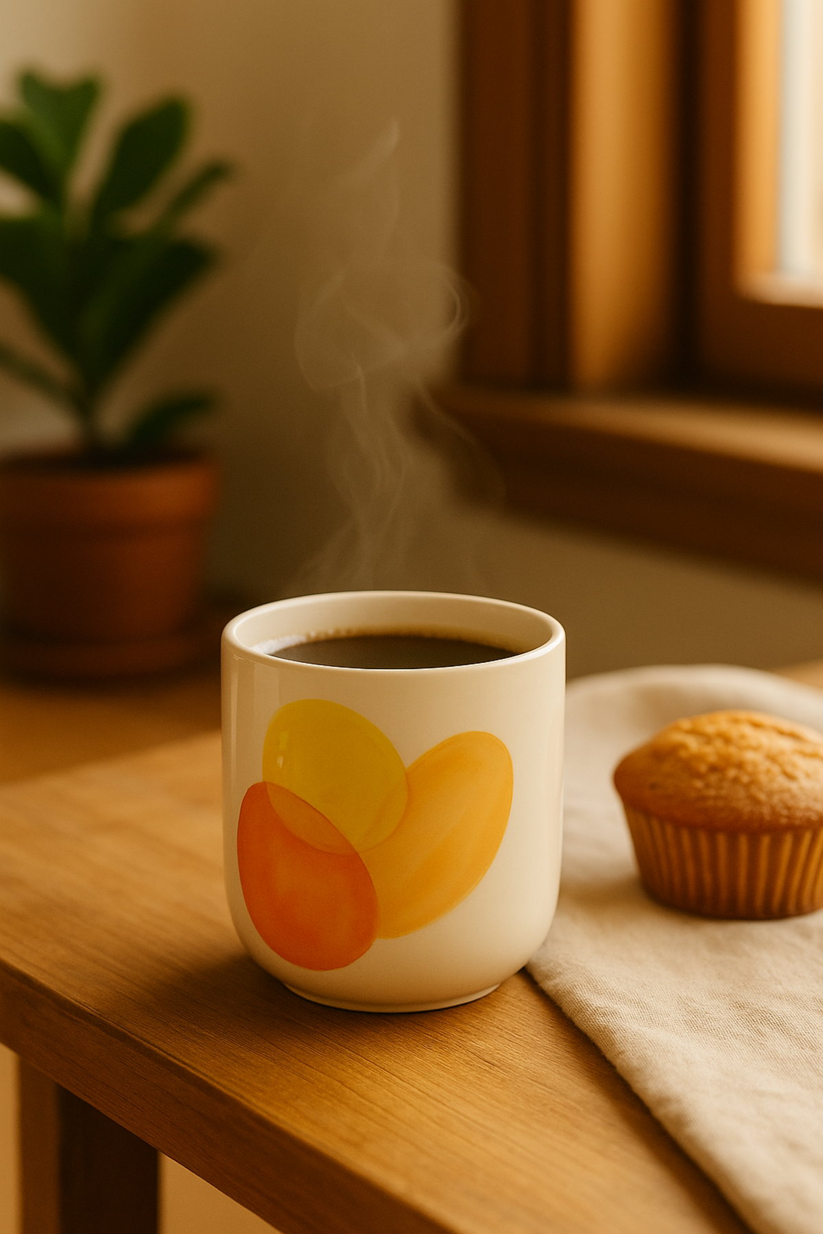 Gold Floral Fincan