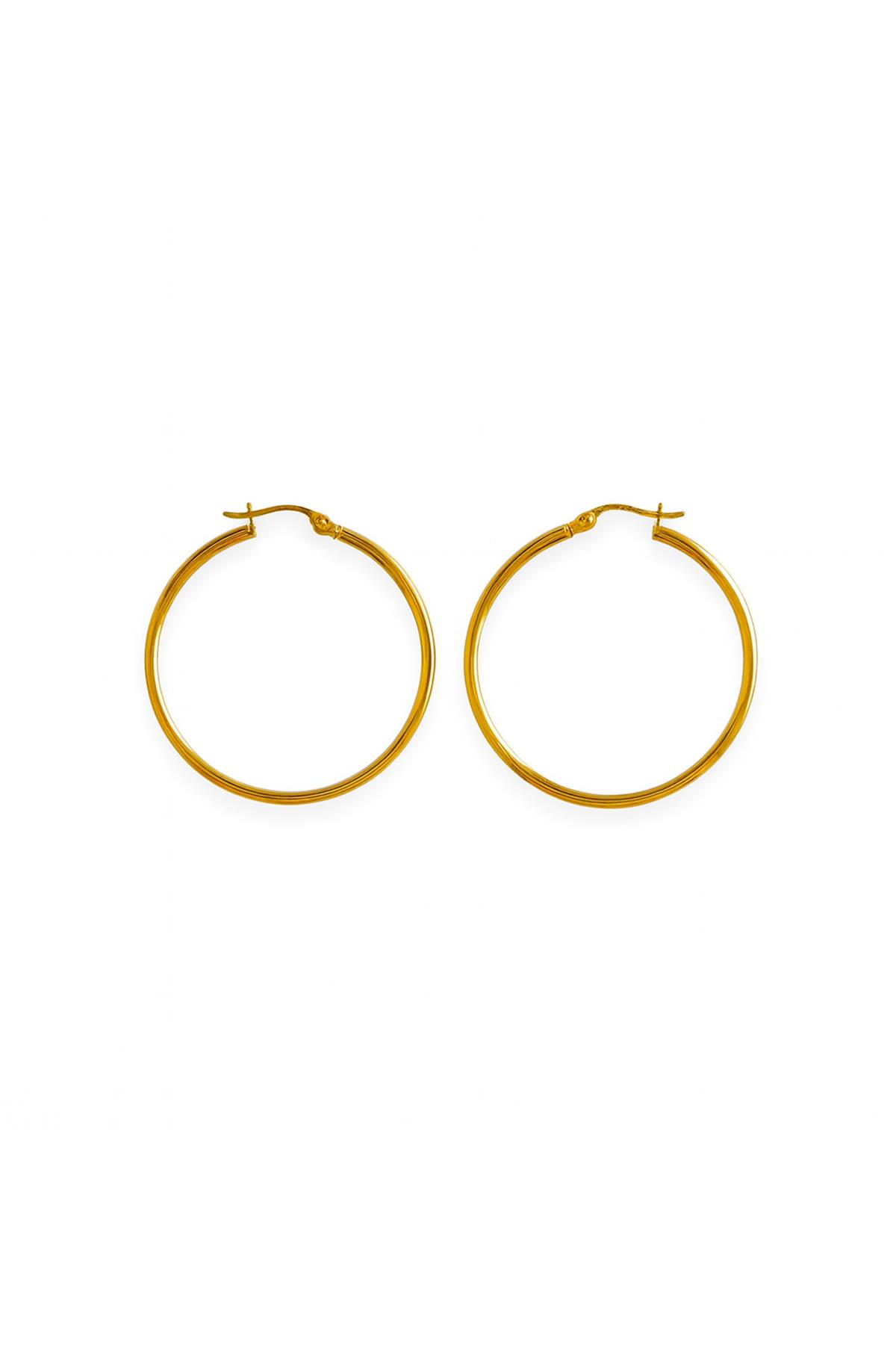 Gold İnce Halka Küpe