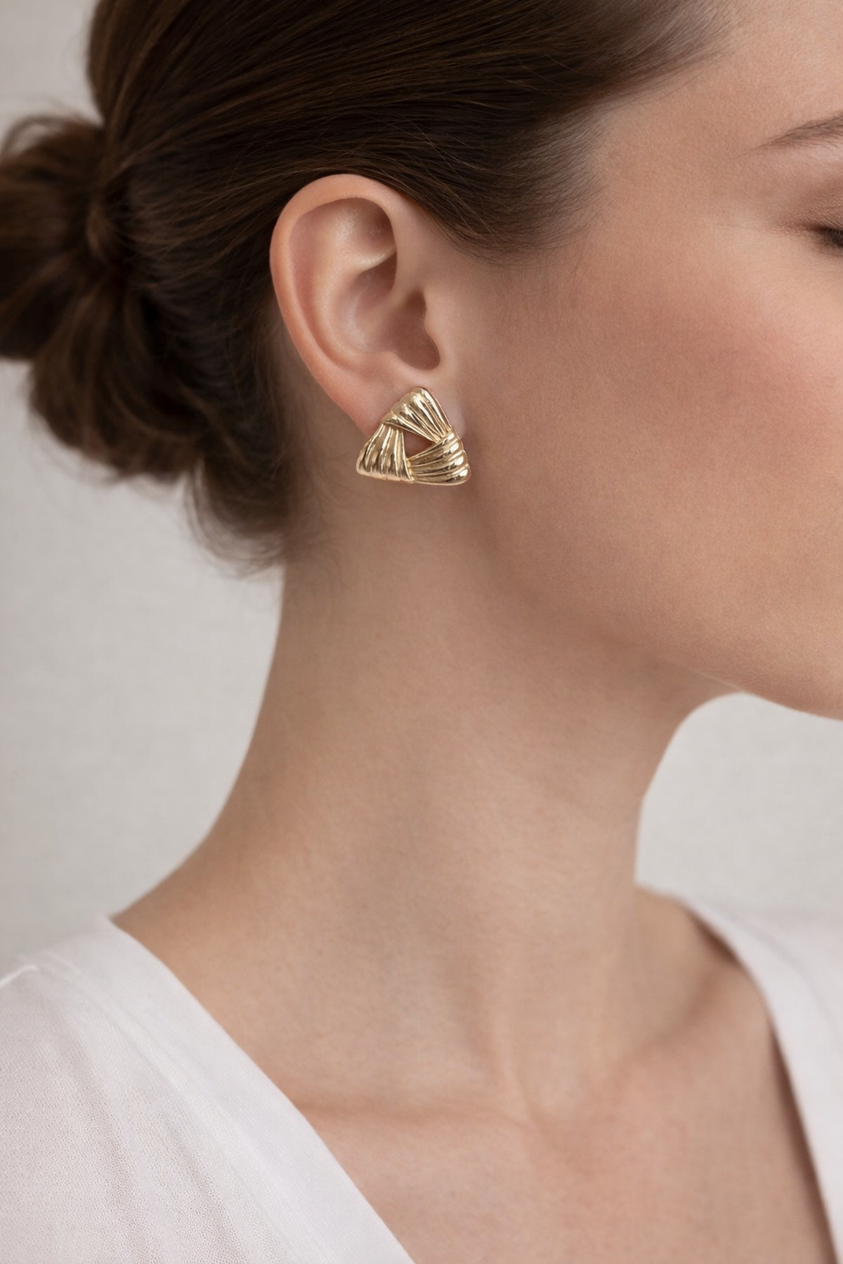 Gold İşlemeli 3 lü Küpe