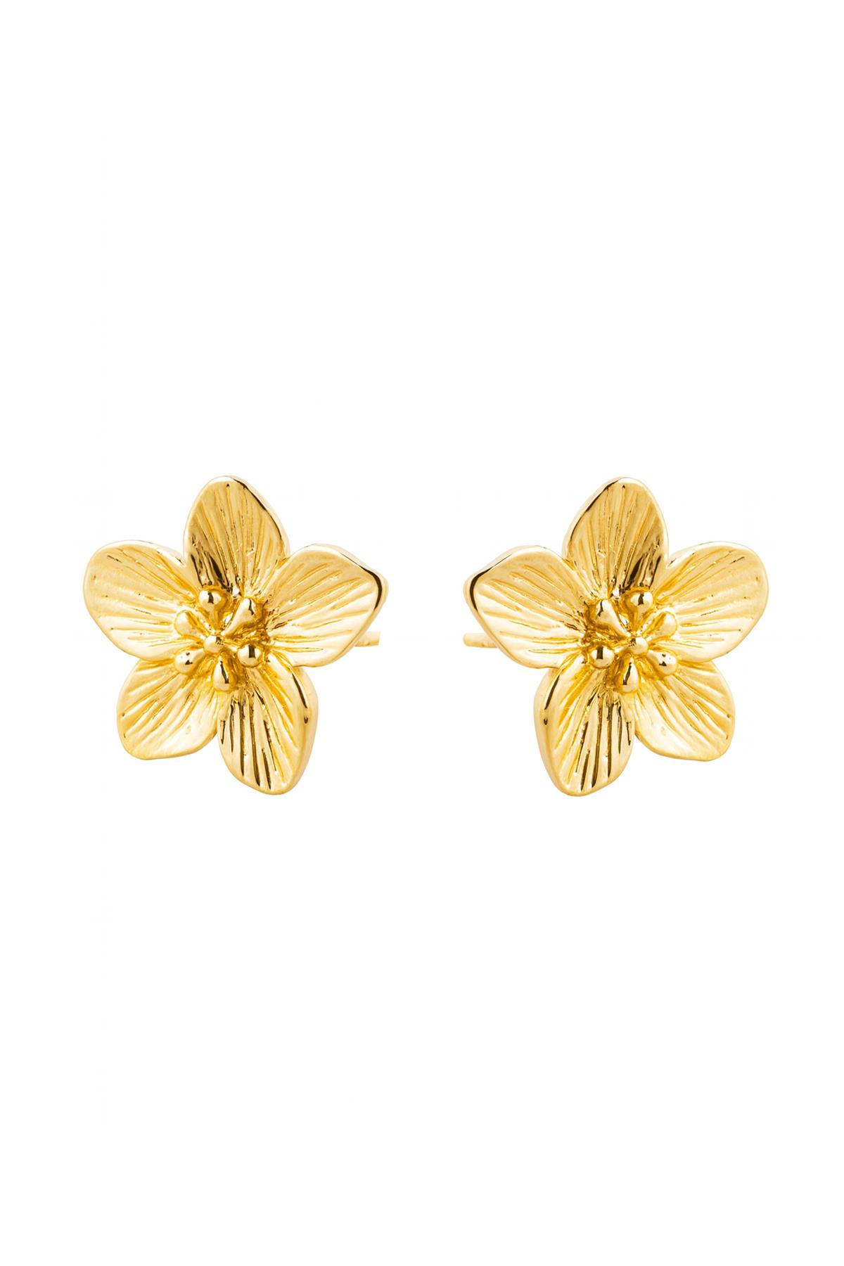 GOLD LOTUS ÇİÇEĞİ KÜPE