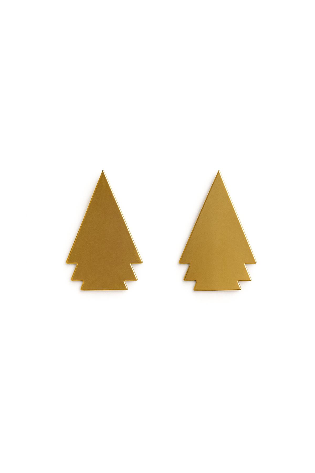 GOLD ÜÇ KATLI OK KÜPE