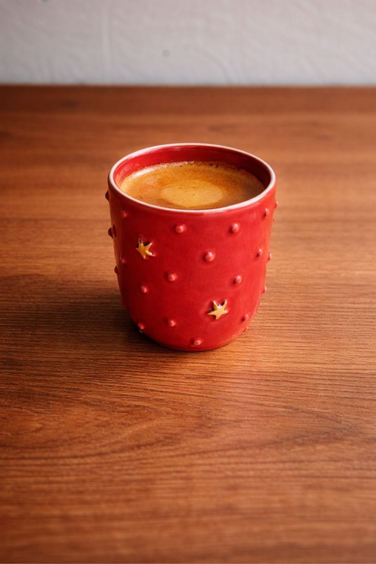 Gold Yıldız Kırmızı Espresso Bardağı
