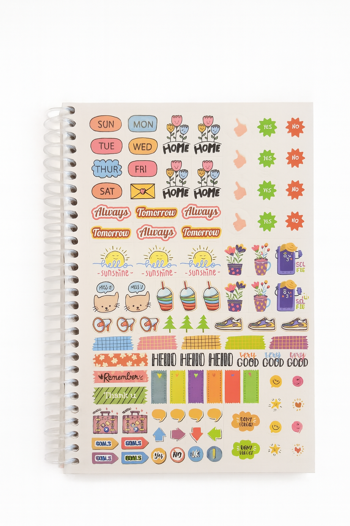 Hello Kedi Stickerlı Spiral Defter