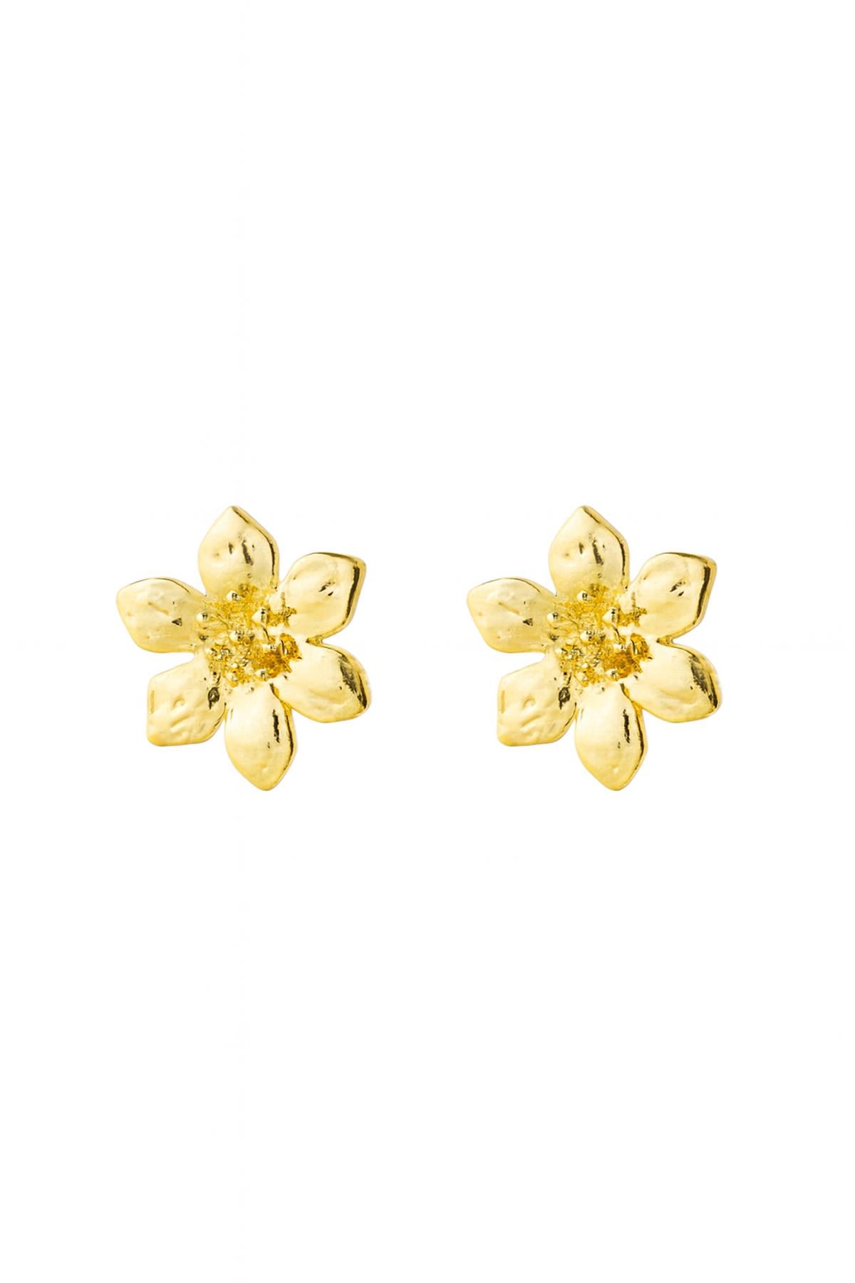 KABARTMALI LOTUS ÇİÇEĞİ KÜPE