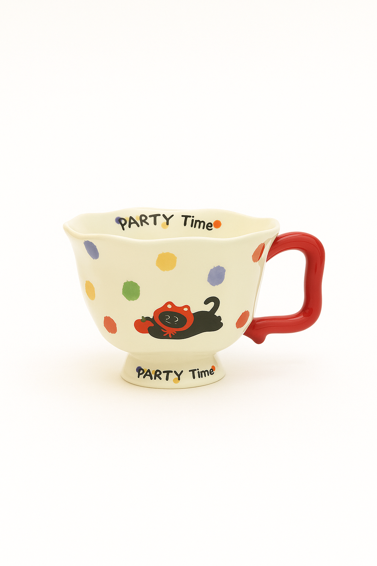 Kedicik Point Party Time Kulplu Fincan