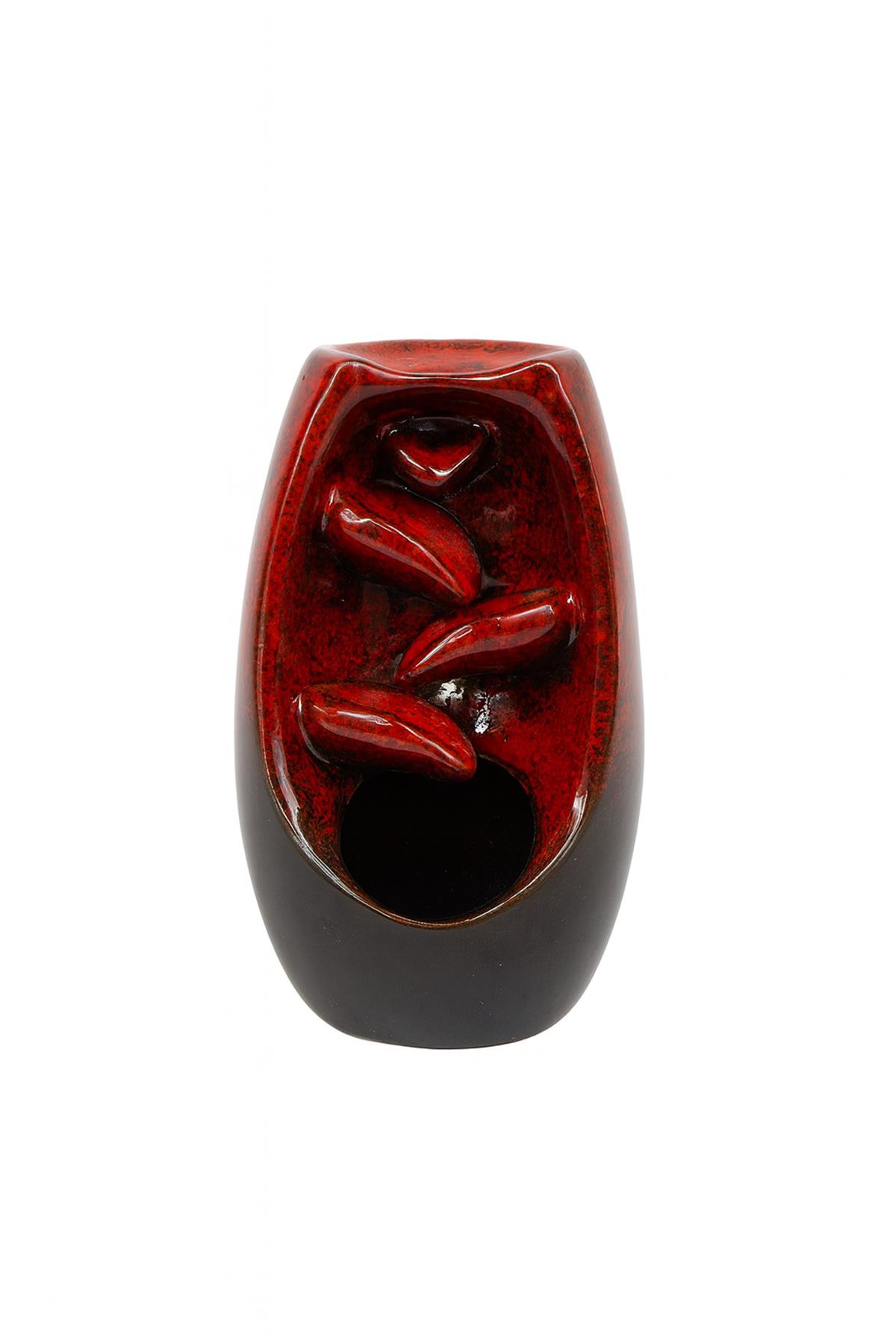 Kırmızı Siyah Geri Akış Şelale Seramik Tüstülük