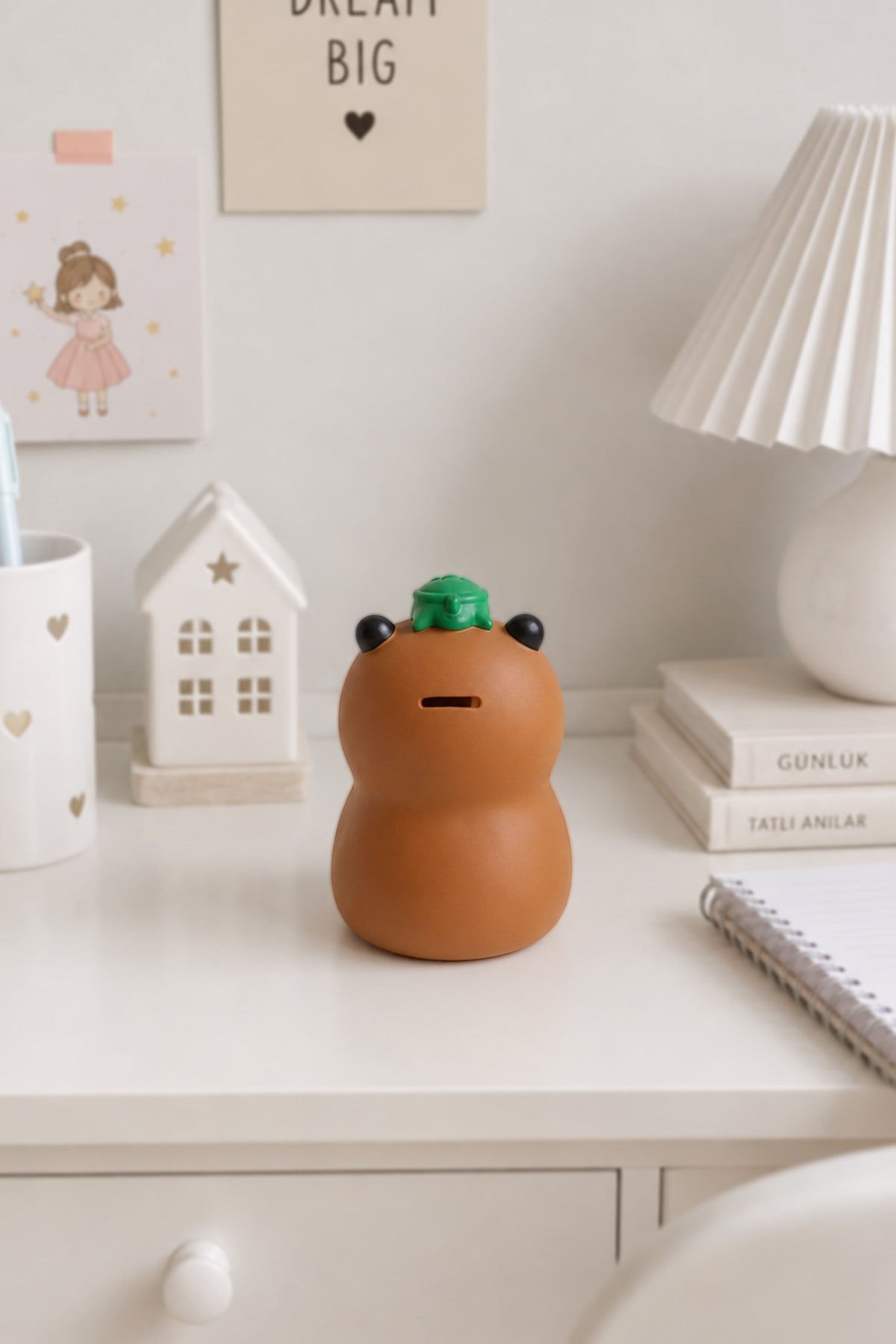Kurbağalı Capybara Kumbara 20 cm