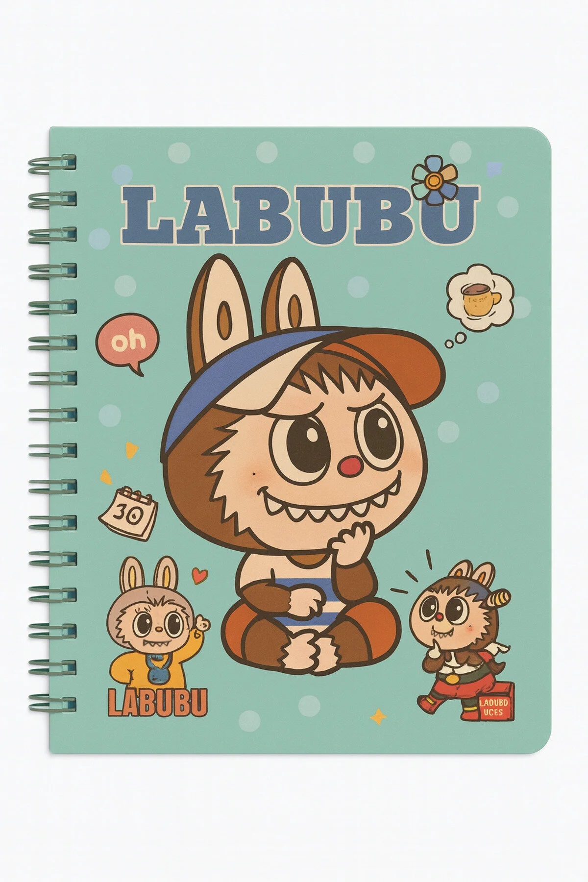 LABUBU SERT KAPAK MIKNATISLI DEFTER YEŞİL