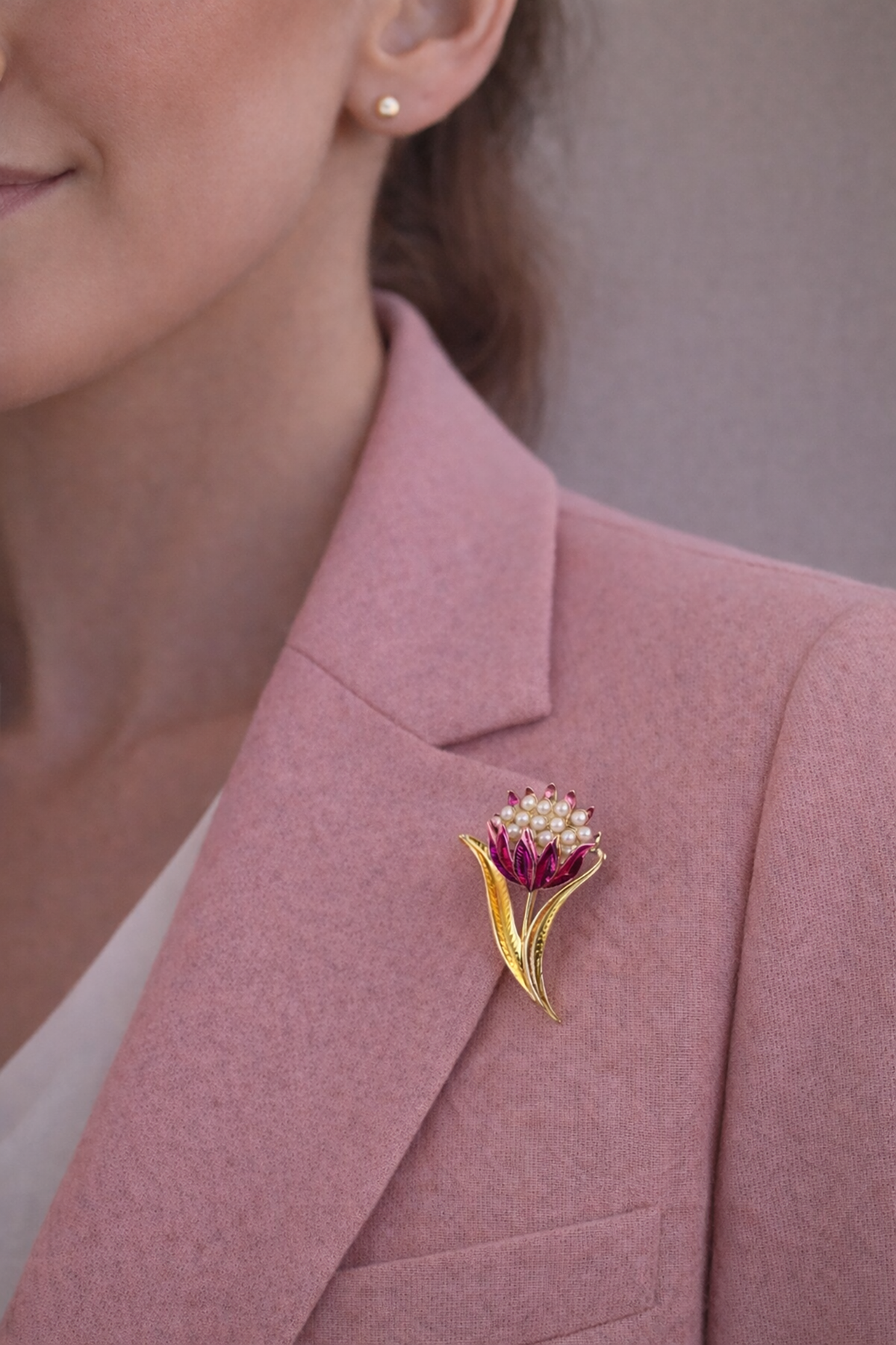 Lotus Çiçeği İğneli Broş