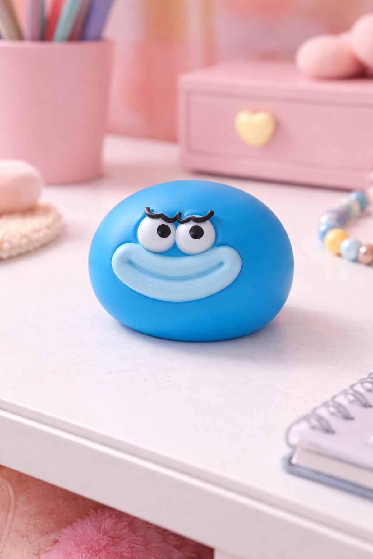 Mavi Gülen Yüz Top Squishy