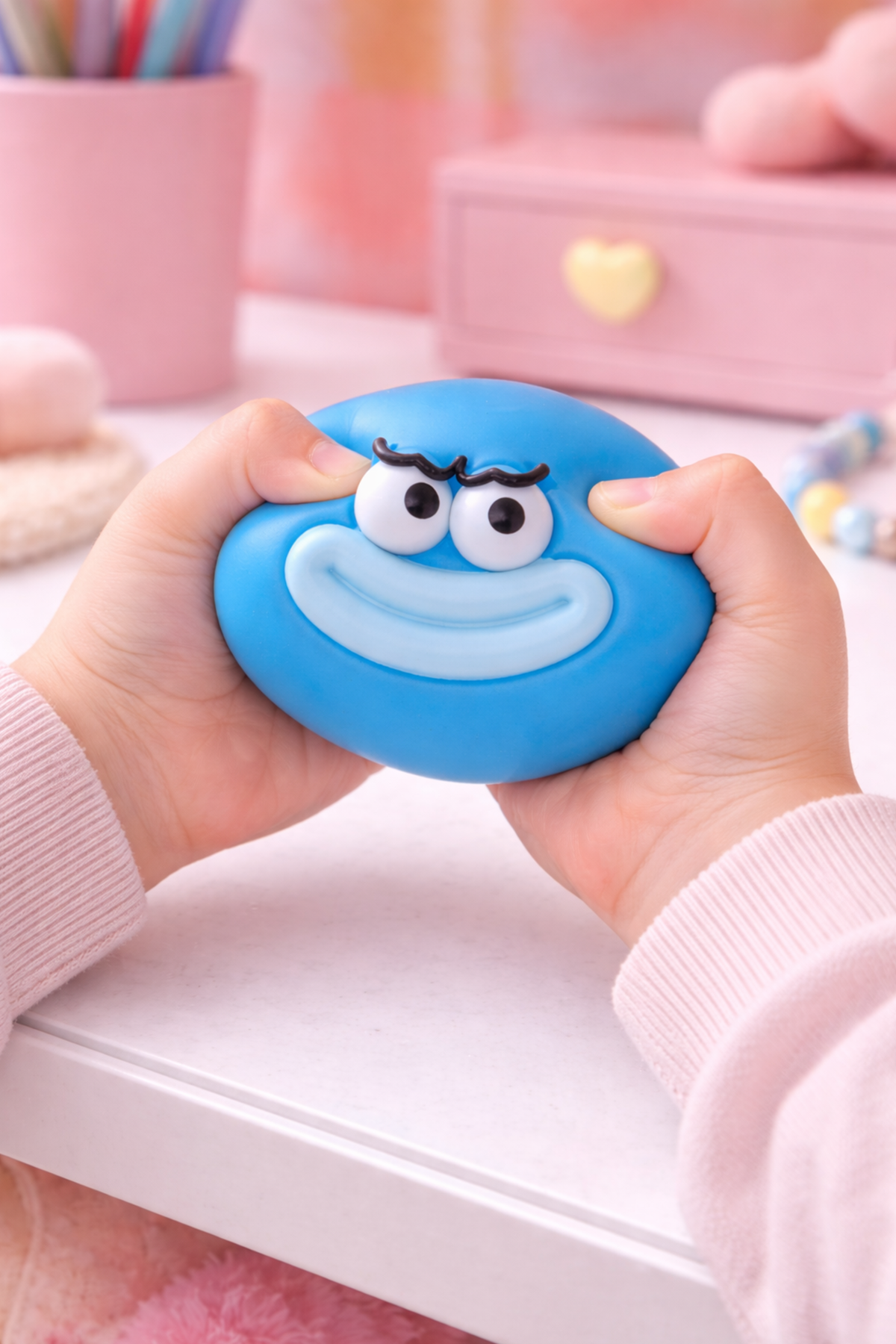 Mavi Gülen Yüz Top Squishy