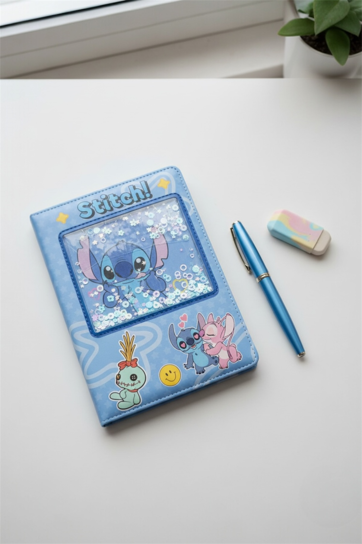 Mavi Stitch Pullu Sulu Defter
