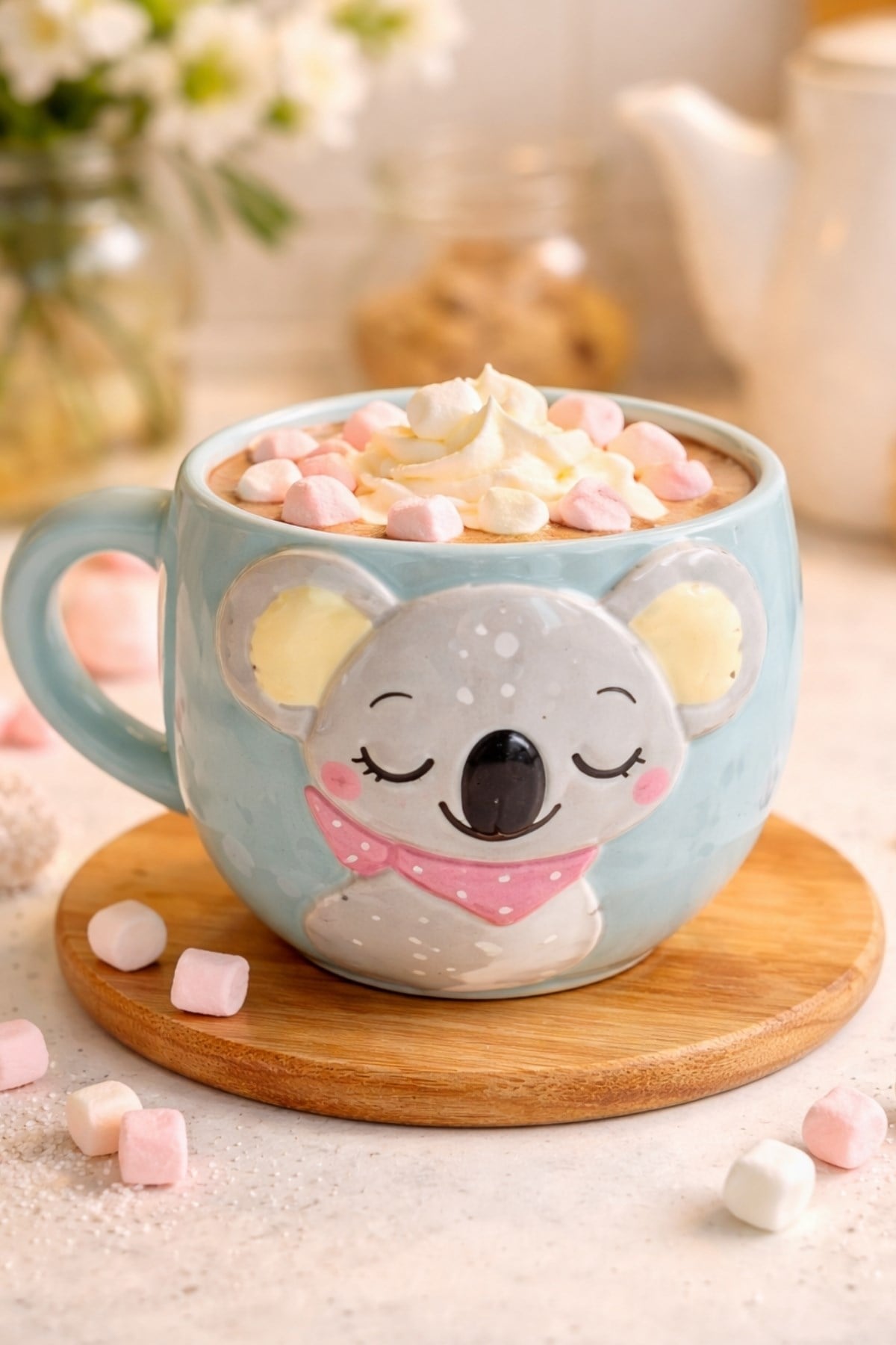 Mint Sevimli Koala Kulplu Kupa 400 Ml