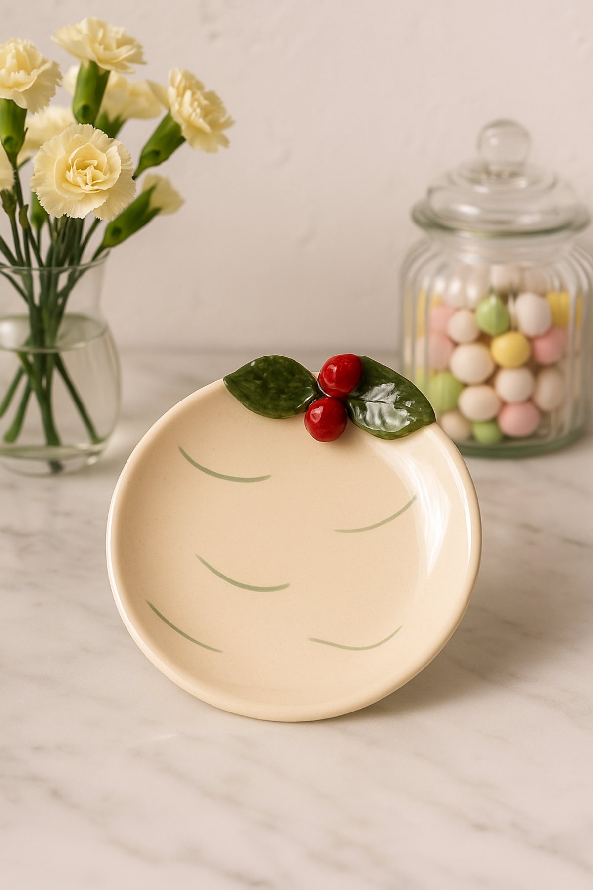 Nar Tabak Beyaz 12Cm