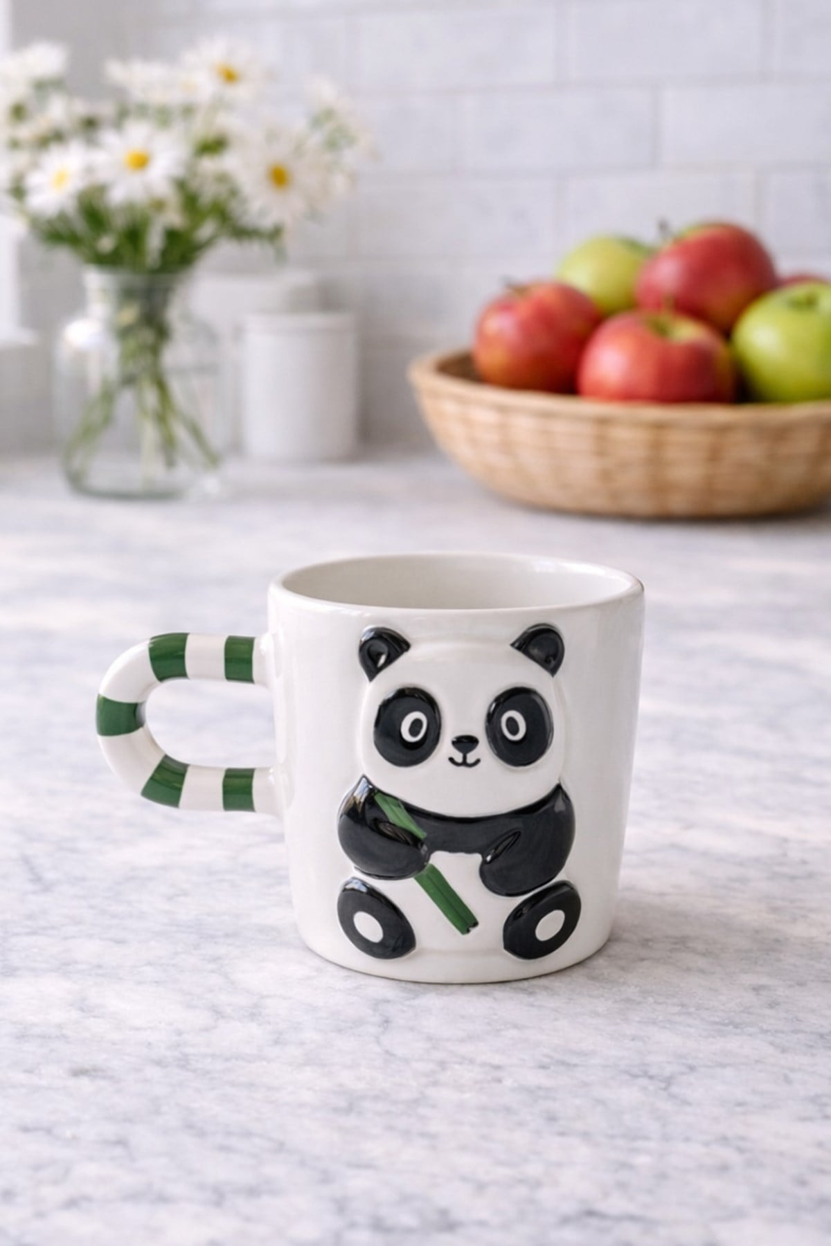 Oturan Panda Kulplu Fincan 250 Ml