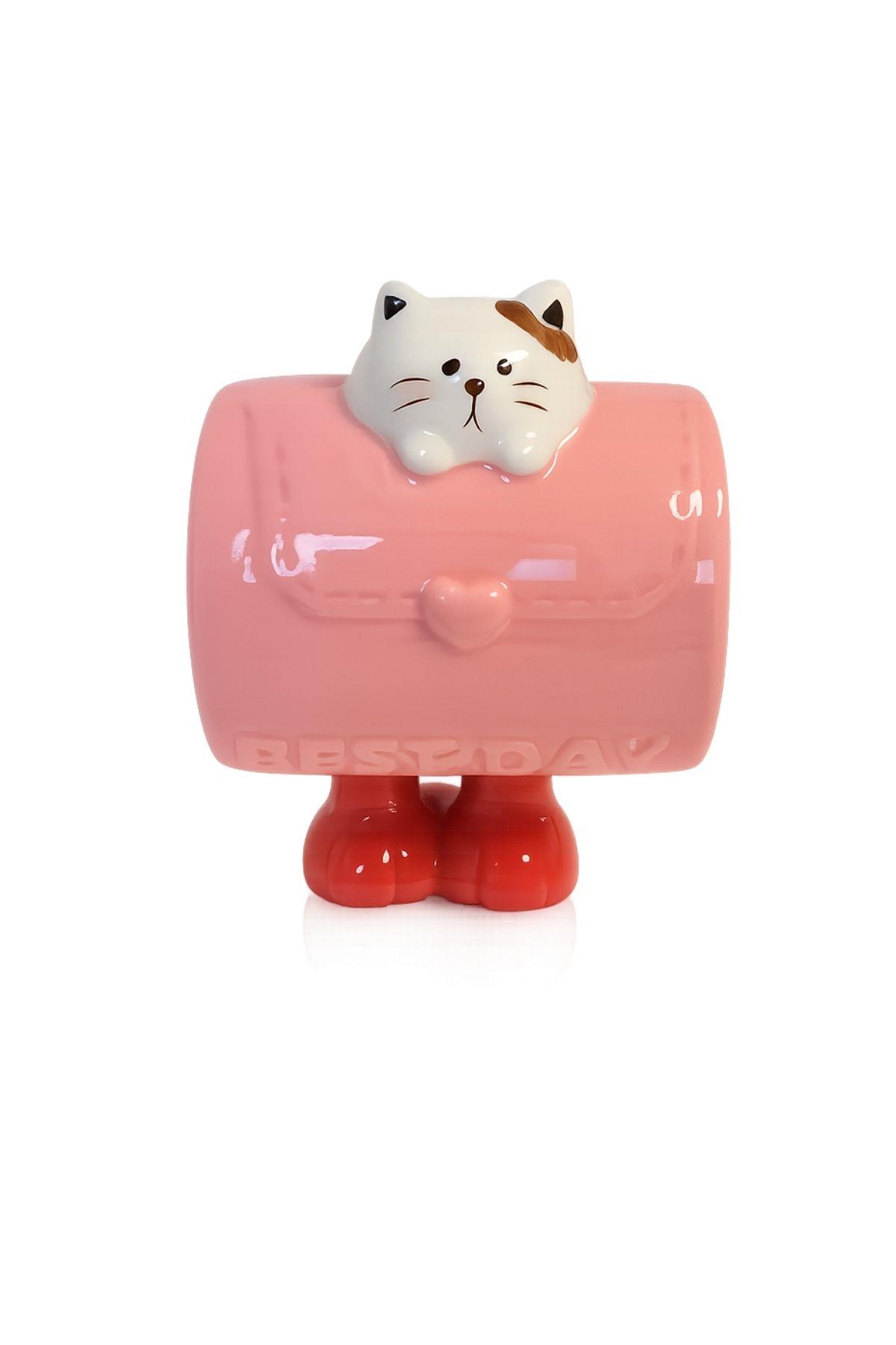 Pati Saplı Kedi Porselen Kupa