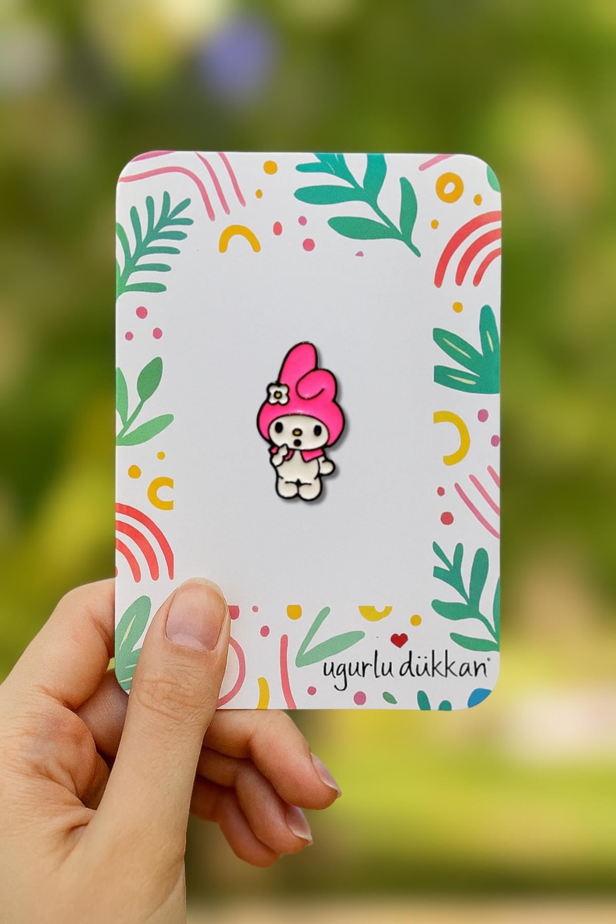 Pembe Çiçekli My Melody Rozet