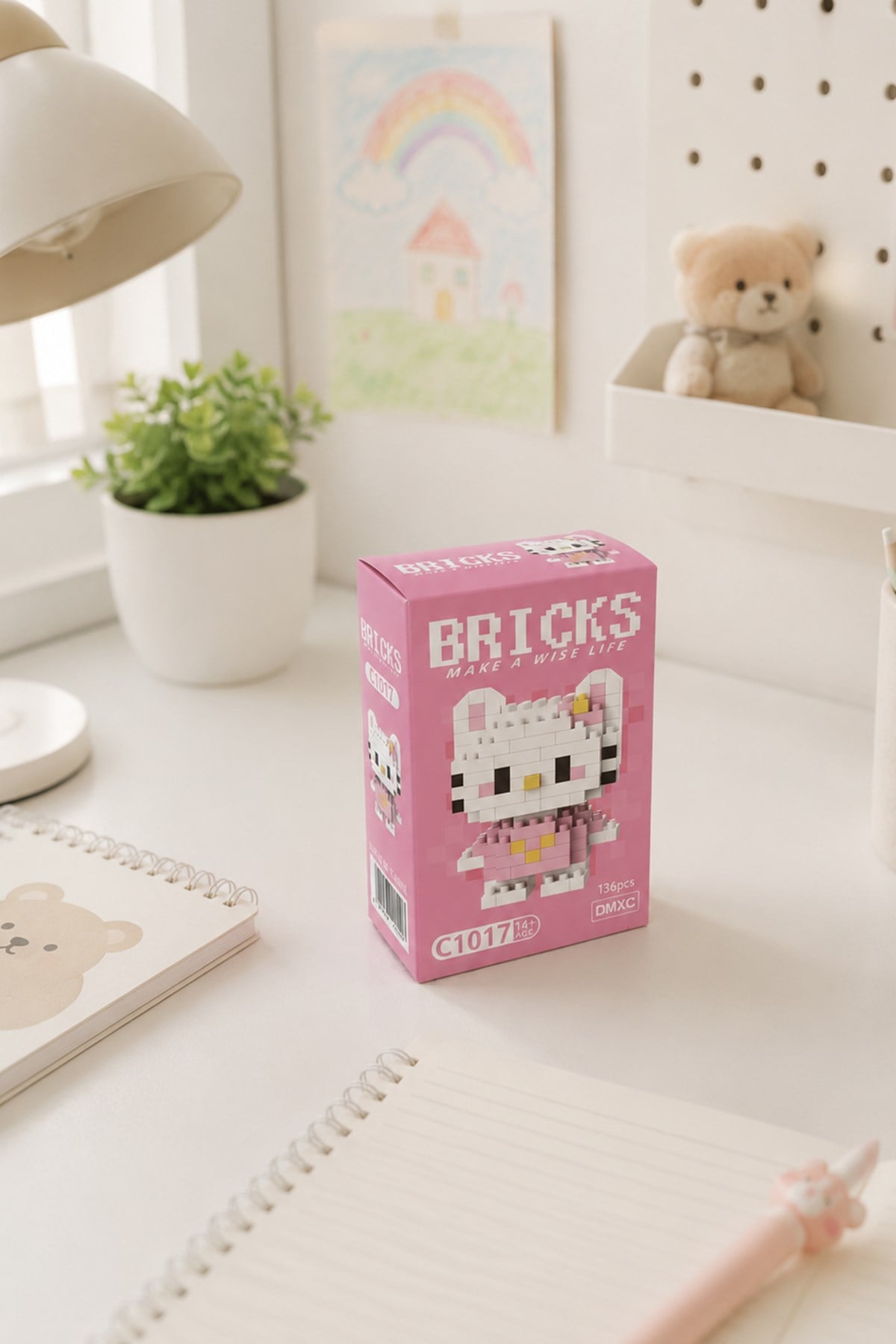Pembe Hello Kitty Bricks Lego