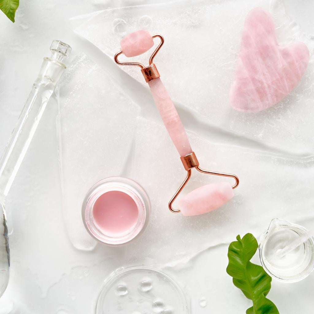 Pembe Kuvars Taşı  Roller Yüz Masaj Taşı