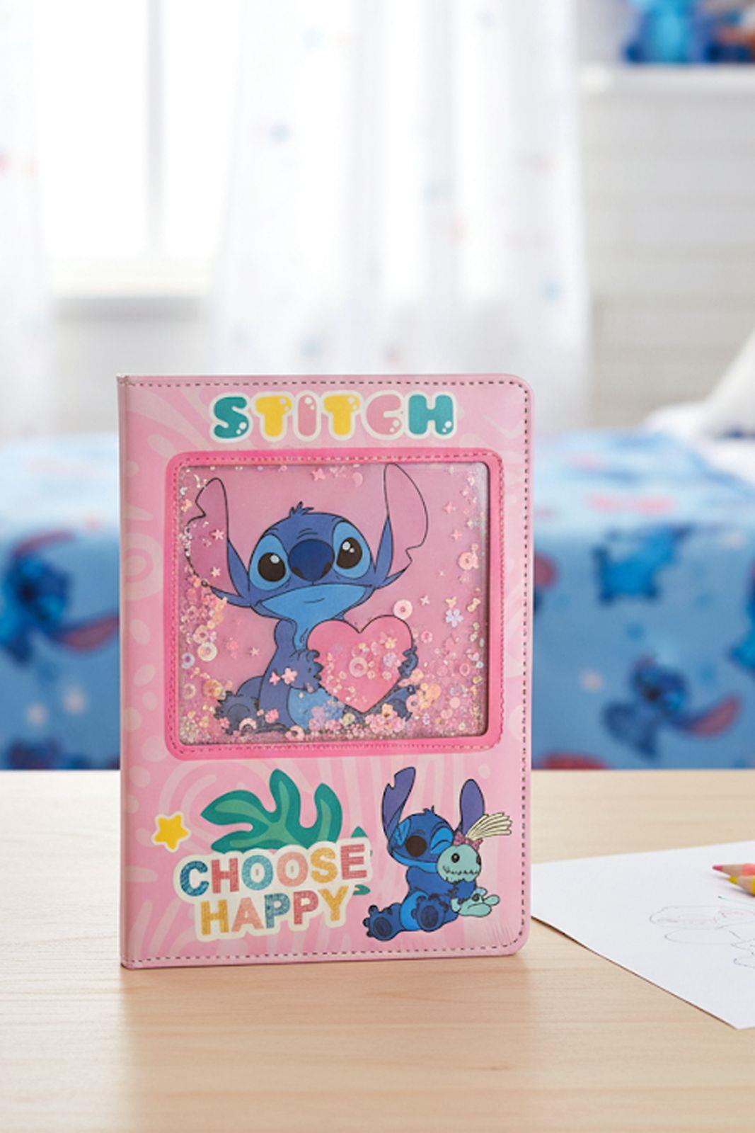 Pembe Stitch Pullu Sulu Defter