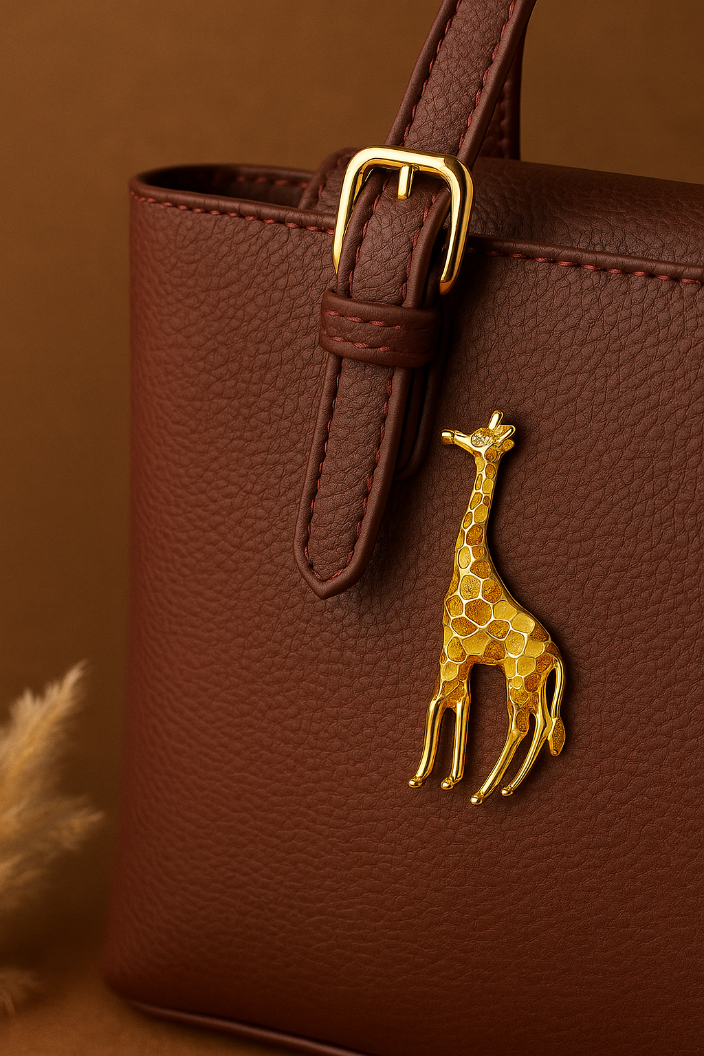 RENKLİ MOZAİK ZÜRAFA İĞNELİ BROŞ