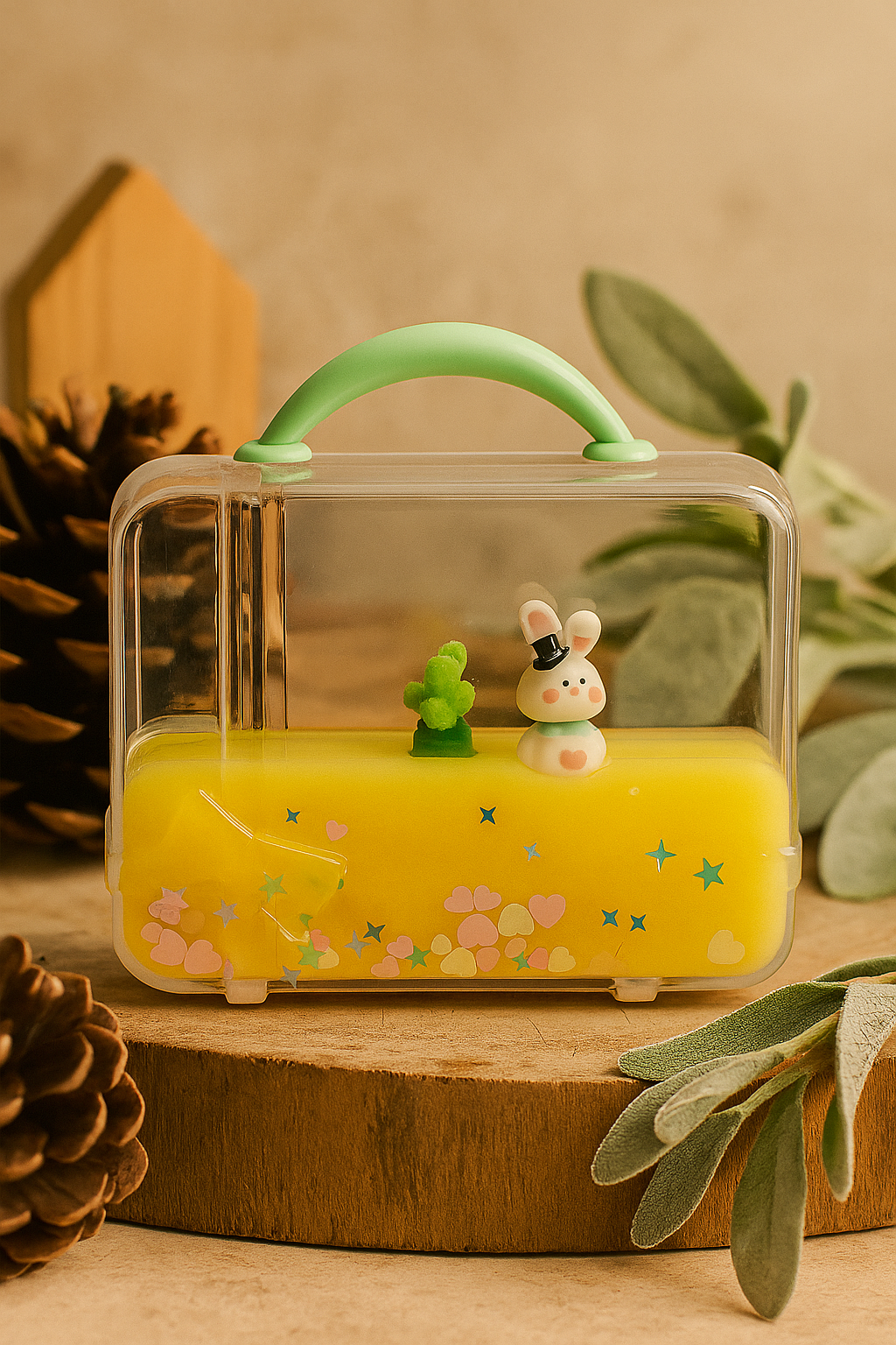 SARI MİNİ BAVUL KALEMLİK