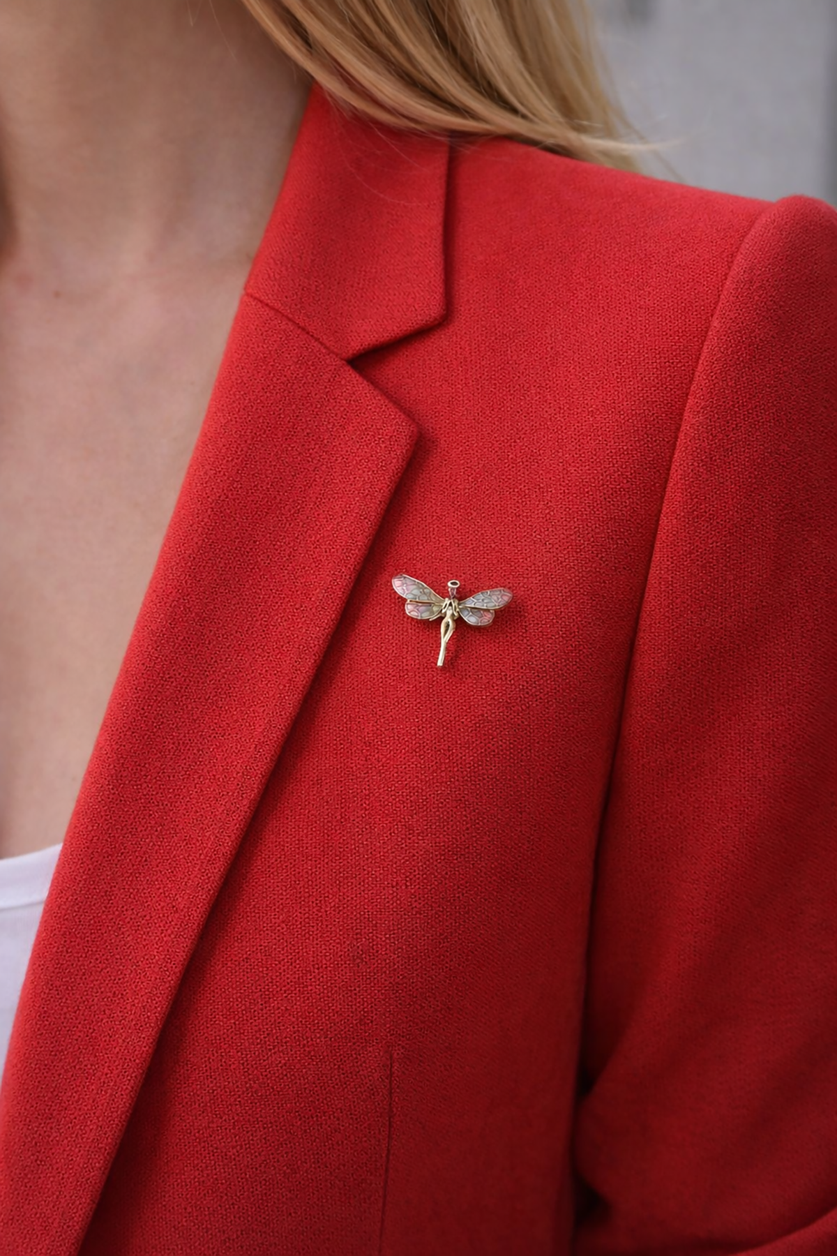 Silver Melek Kelebek Broş